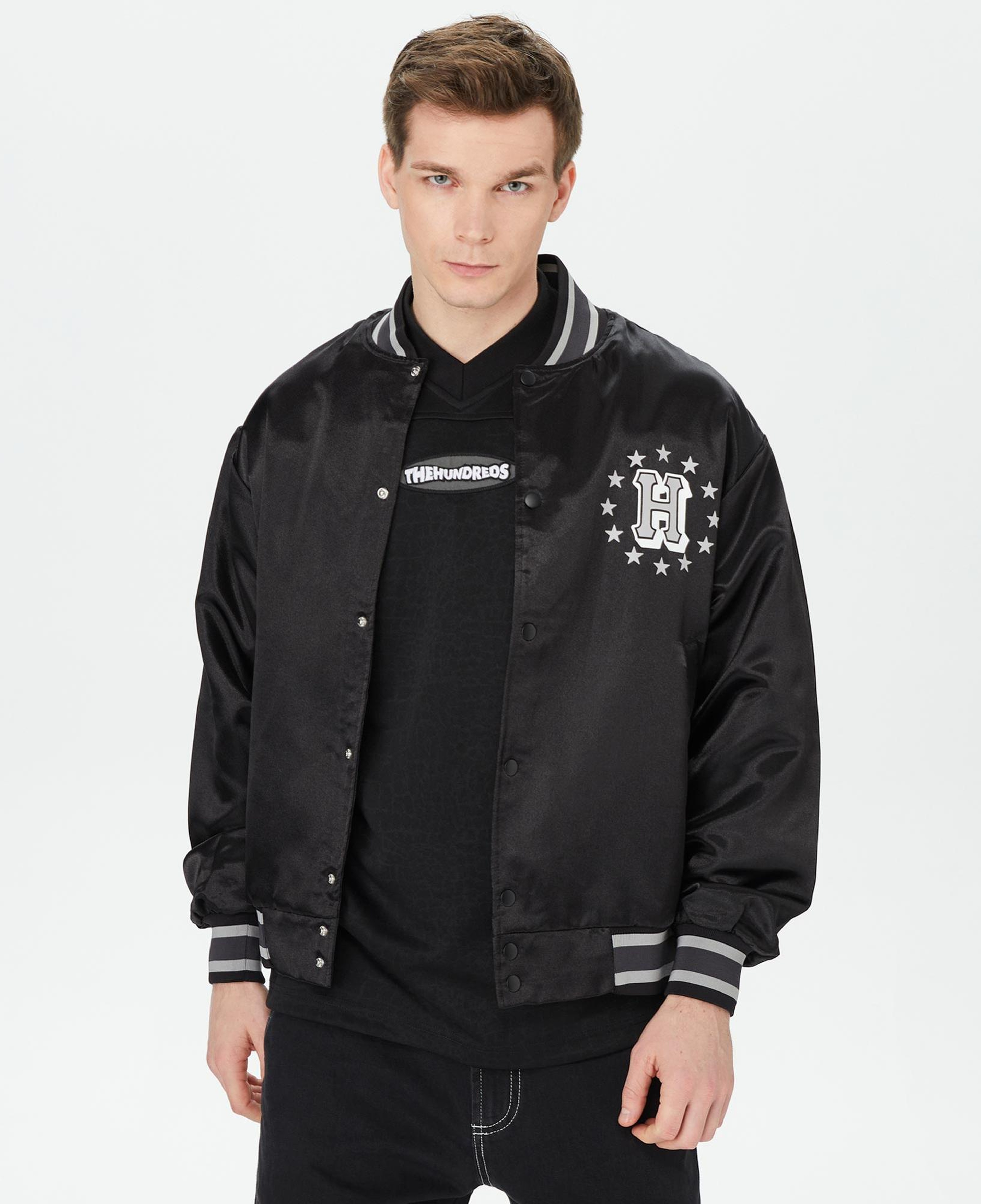 HUF Galactic Stack Baseball Erkek Siyah Ceket
