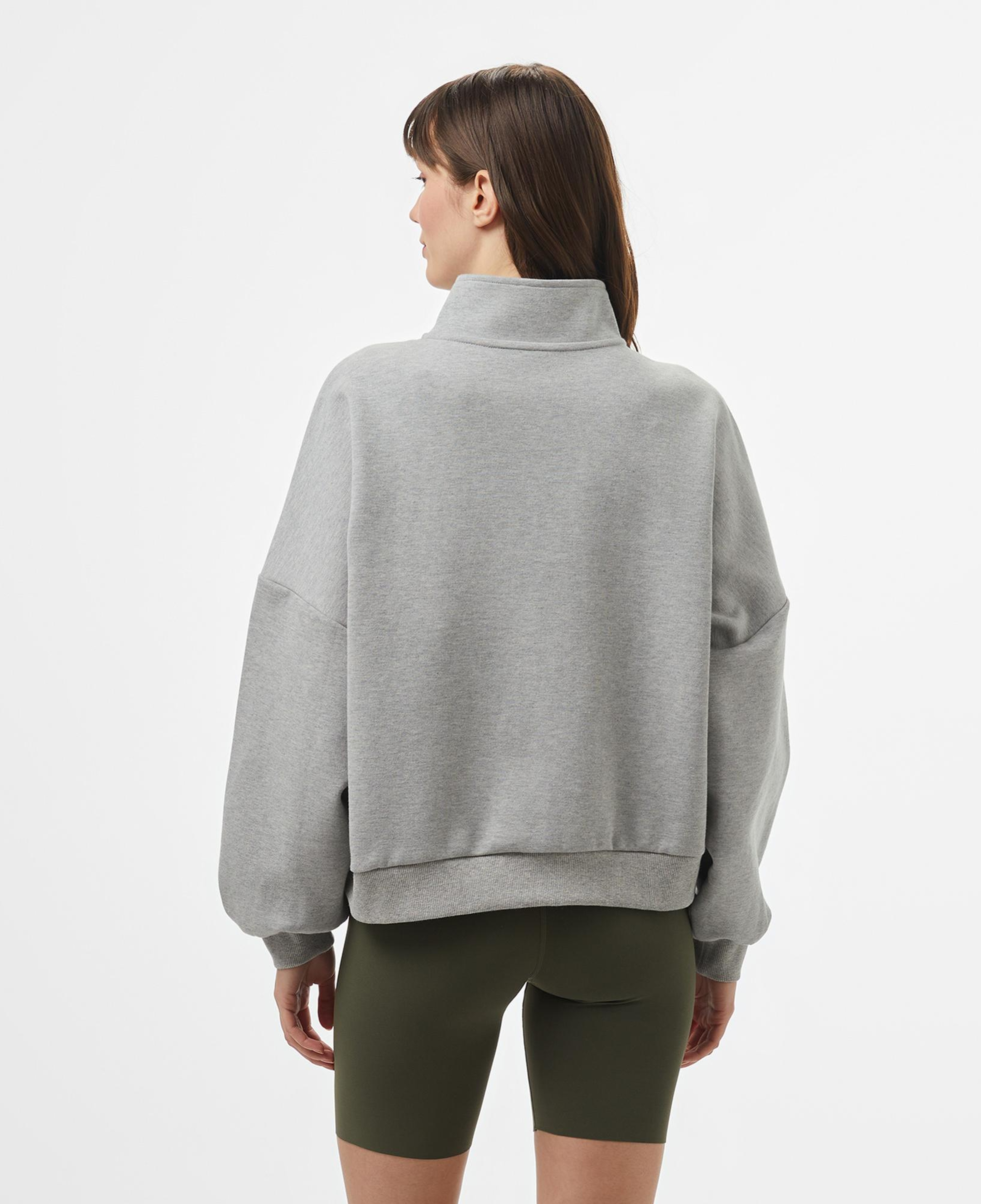 Vans Loose Mock Neck Kadın Gri Sweatshirt