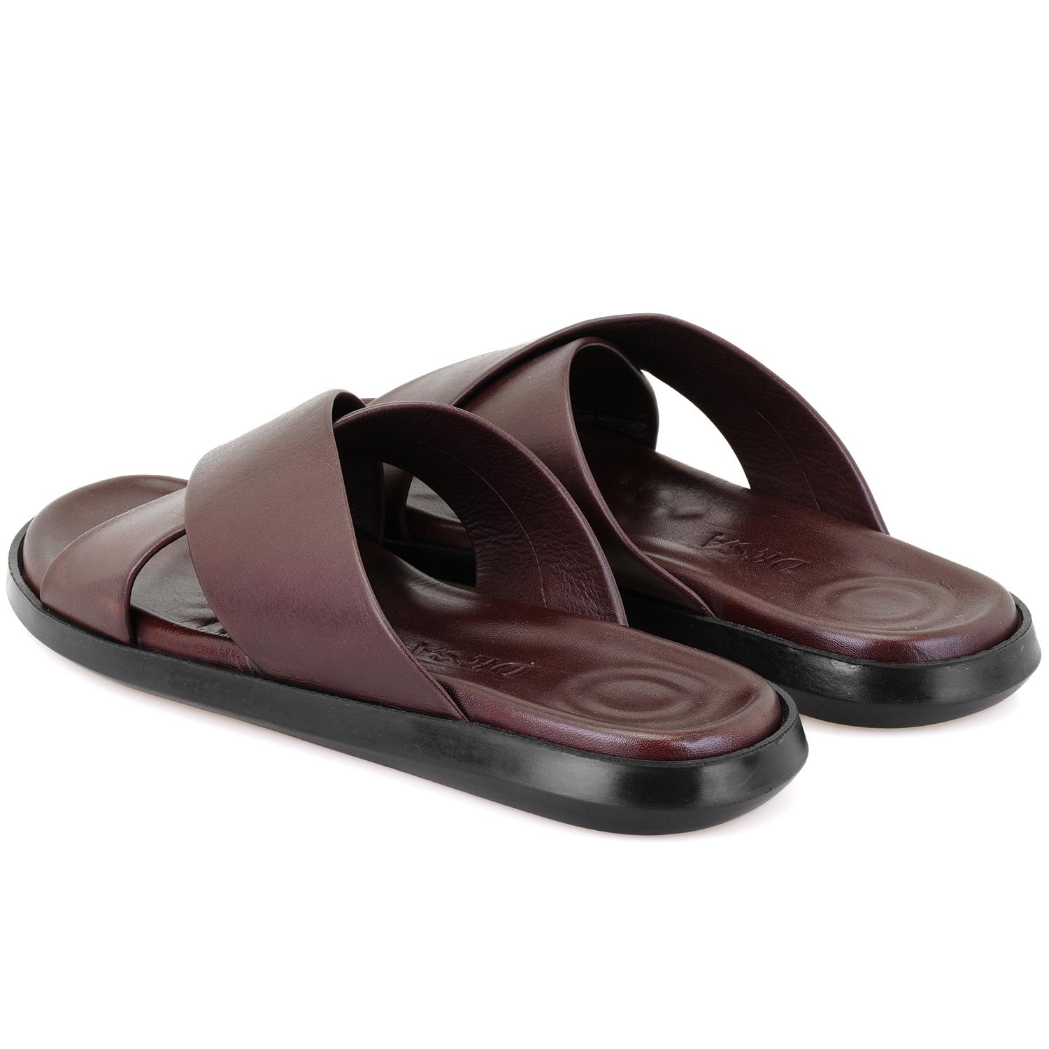 Emely Kahve Erkek Deri Terlik