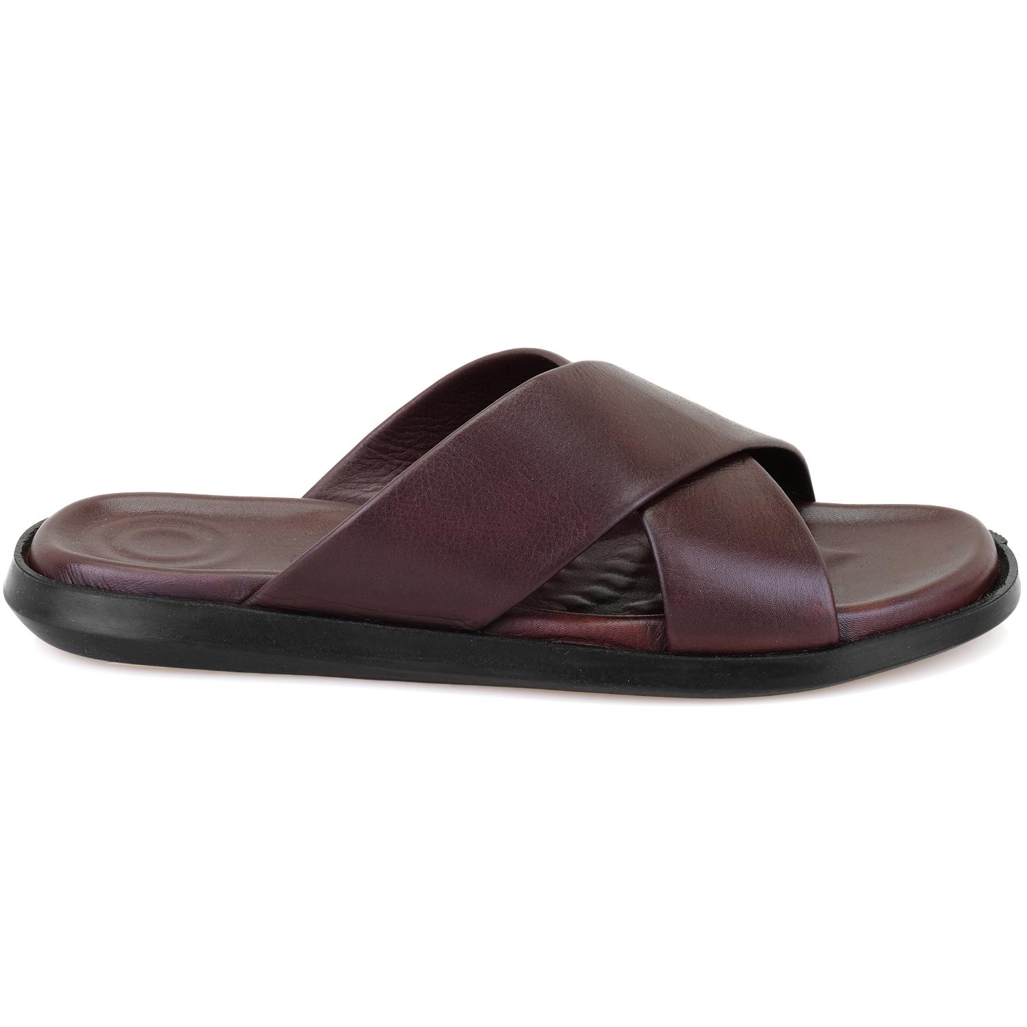 Emely Kahve Erkek Deri Terlik