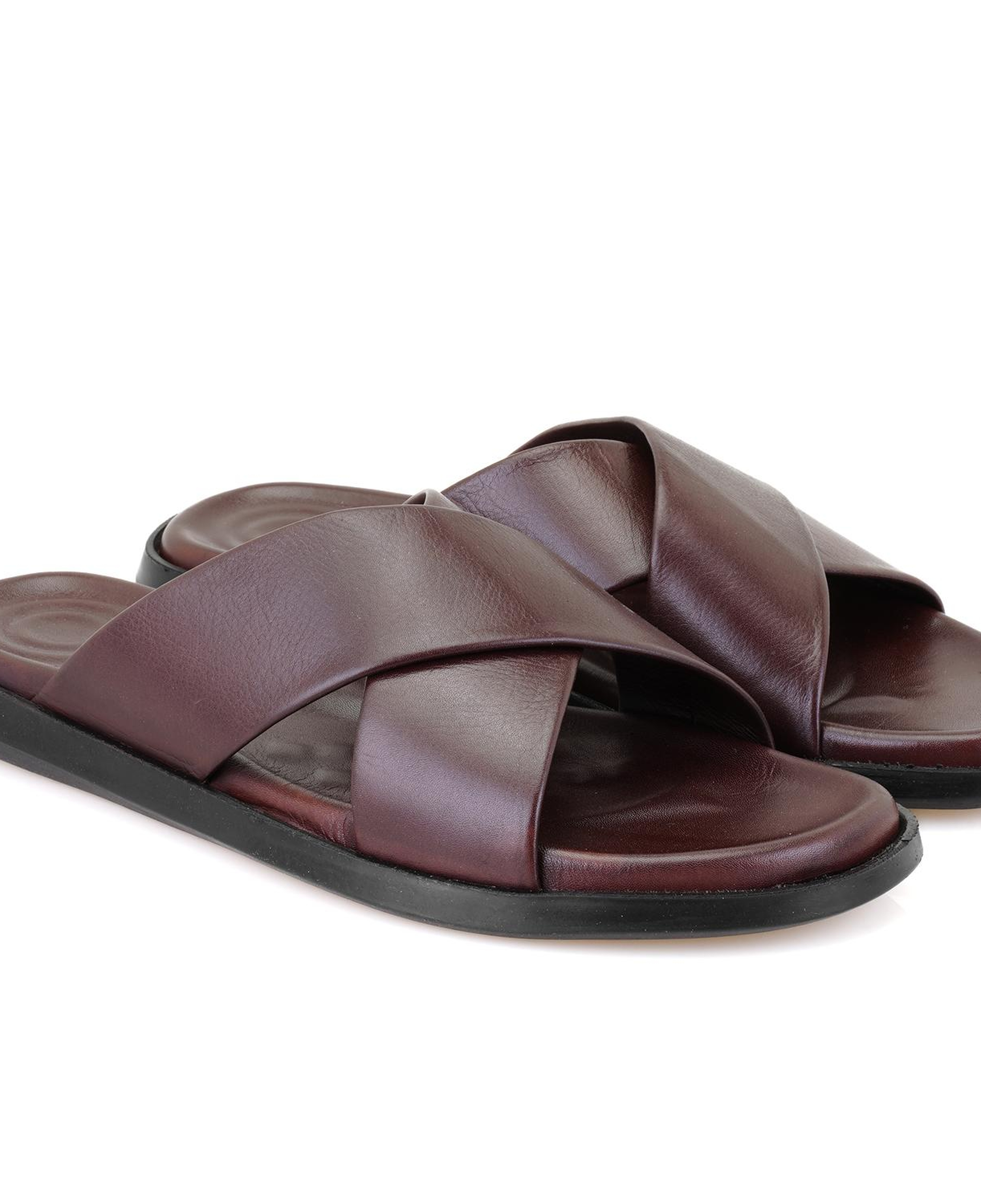 Emely Kahve Erkek Deri Terlik