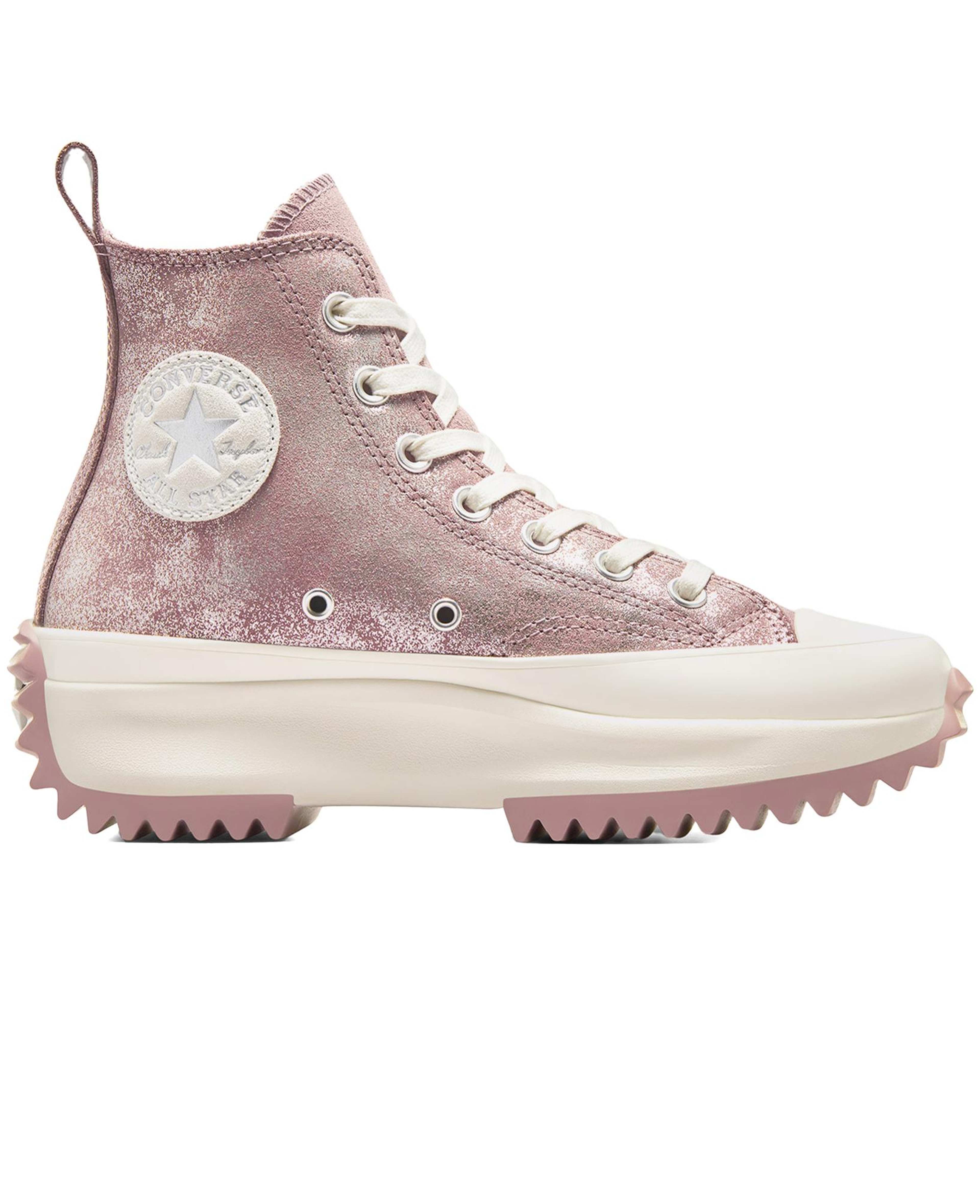 Converse Run Star Hike Unisex Pembe Süet Platform Sneaker