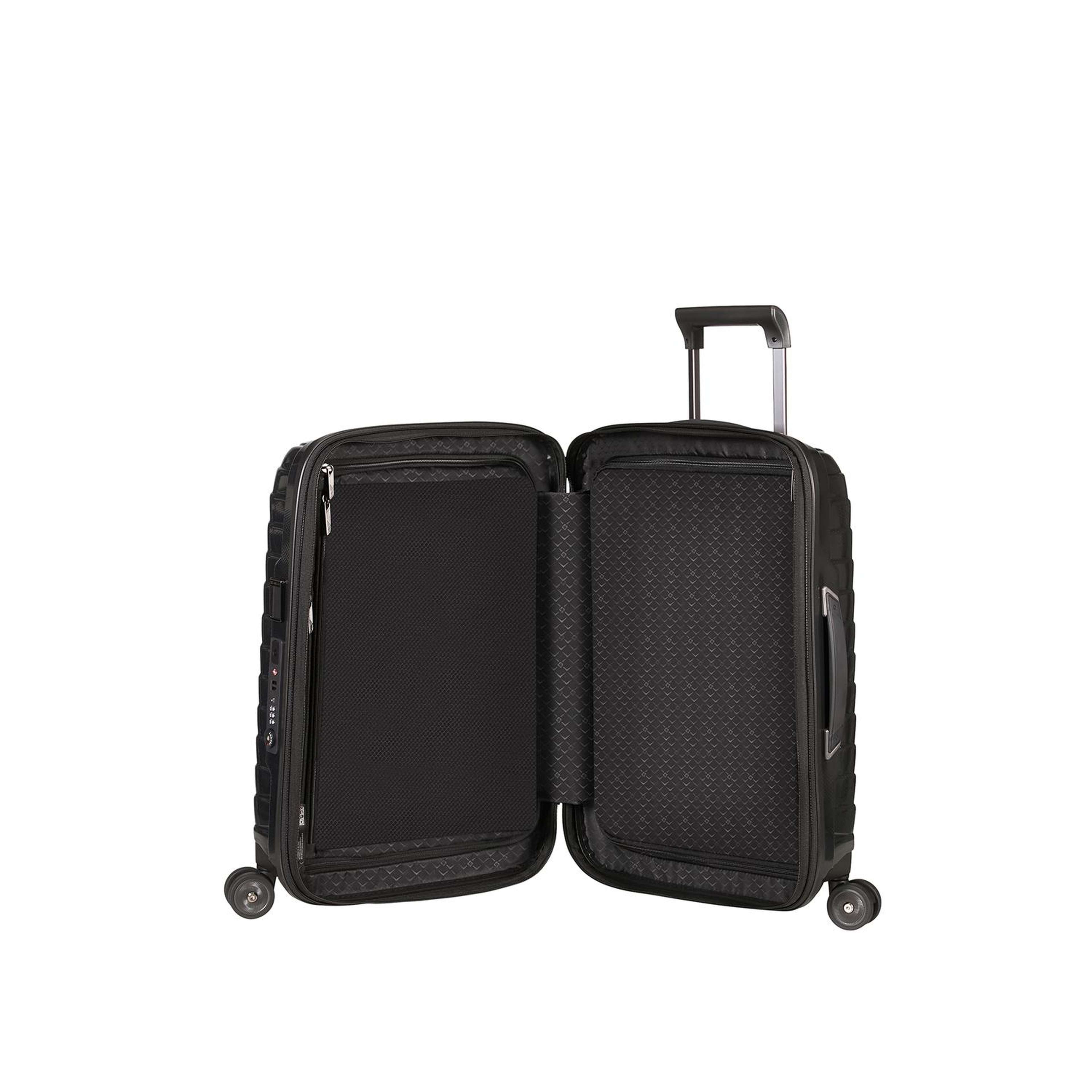 Samsonite Siyah Proxis - Spinner 4 Tekerlekli Körüklü Kabin Boy Valiz 55cm