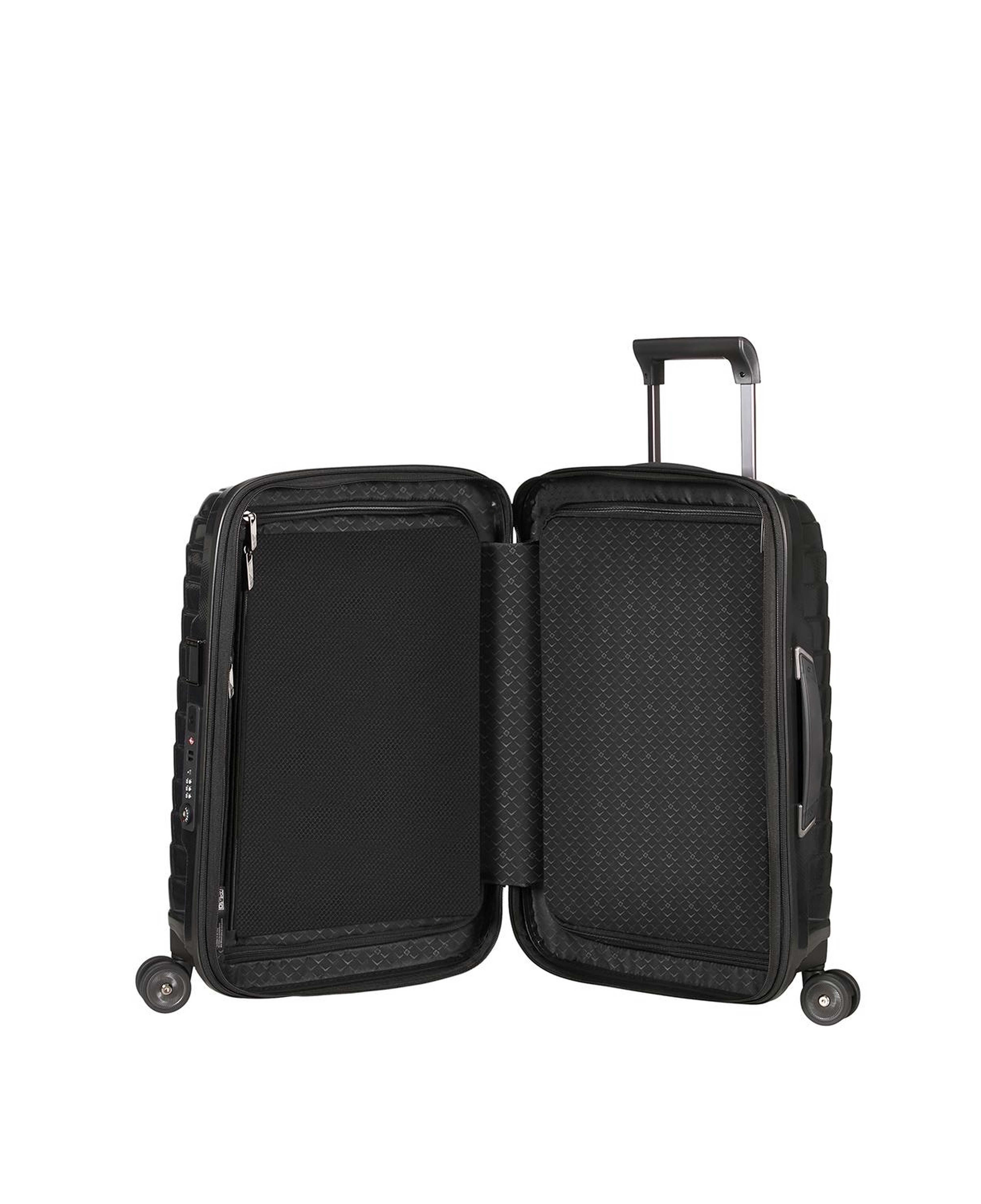 Samsonite Siyah Proxis - Spinner 4 Tekerlekli Körüklü Kabin Boy Valiz 55cm