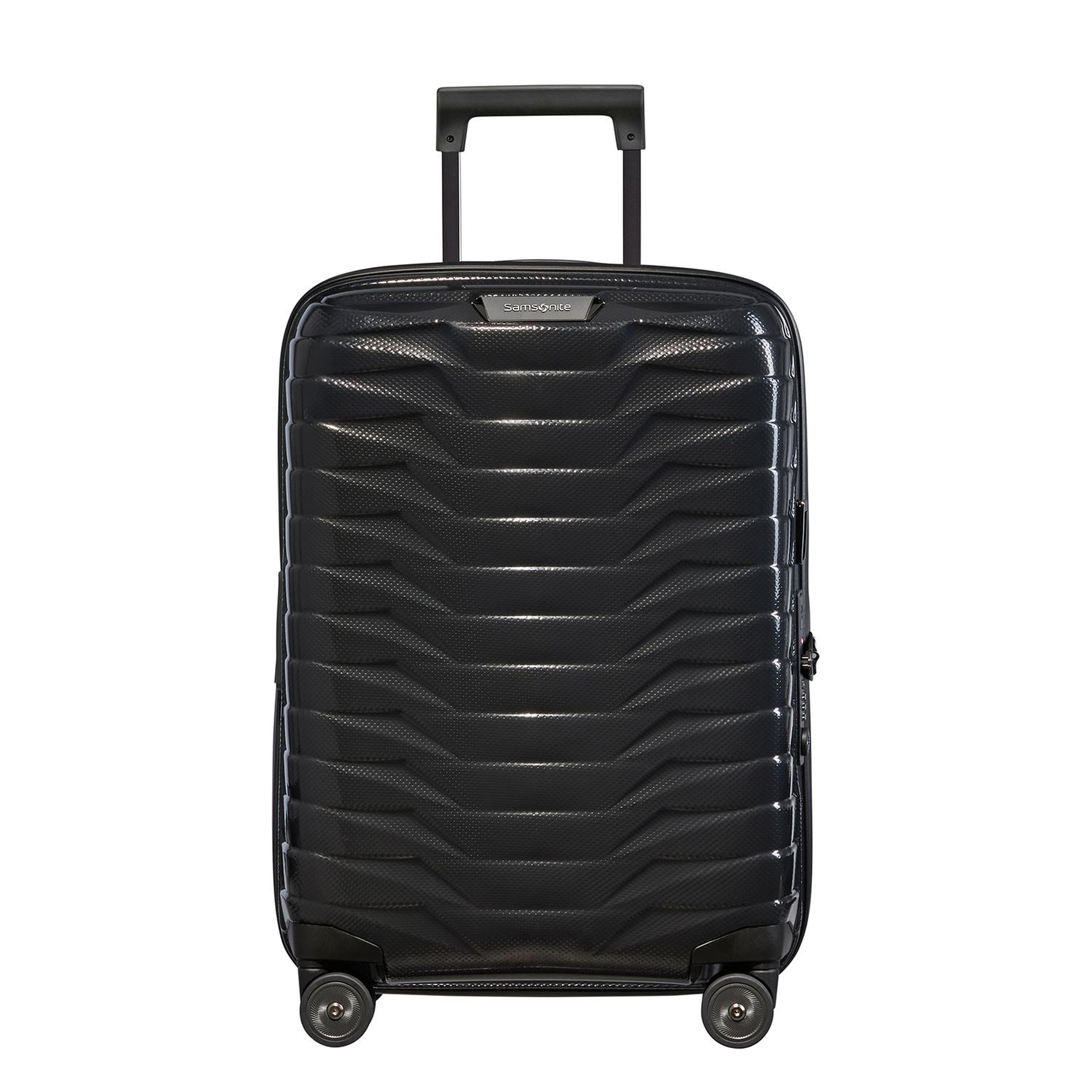 Samsonite Siyah Proxis - Spinner 4 Tekerlekli Körüklü Kabin Boy Valiz 55cm