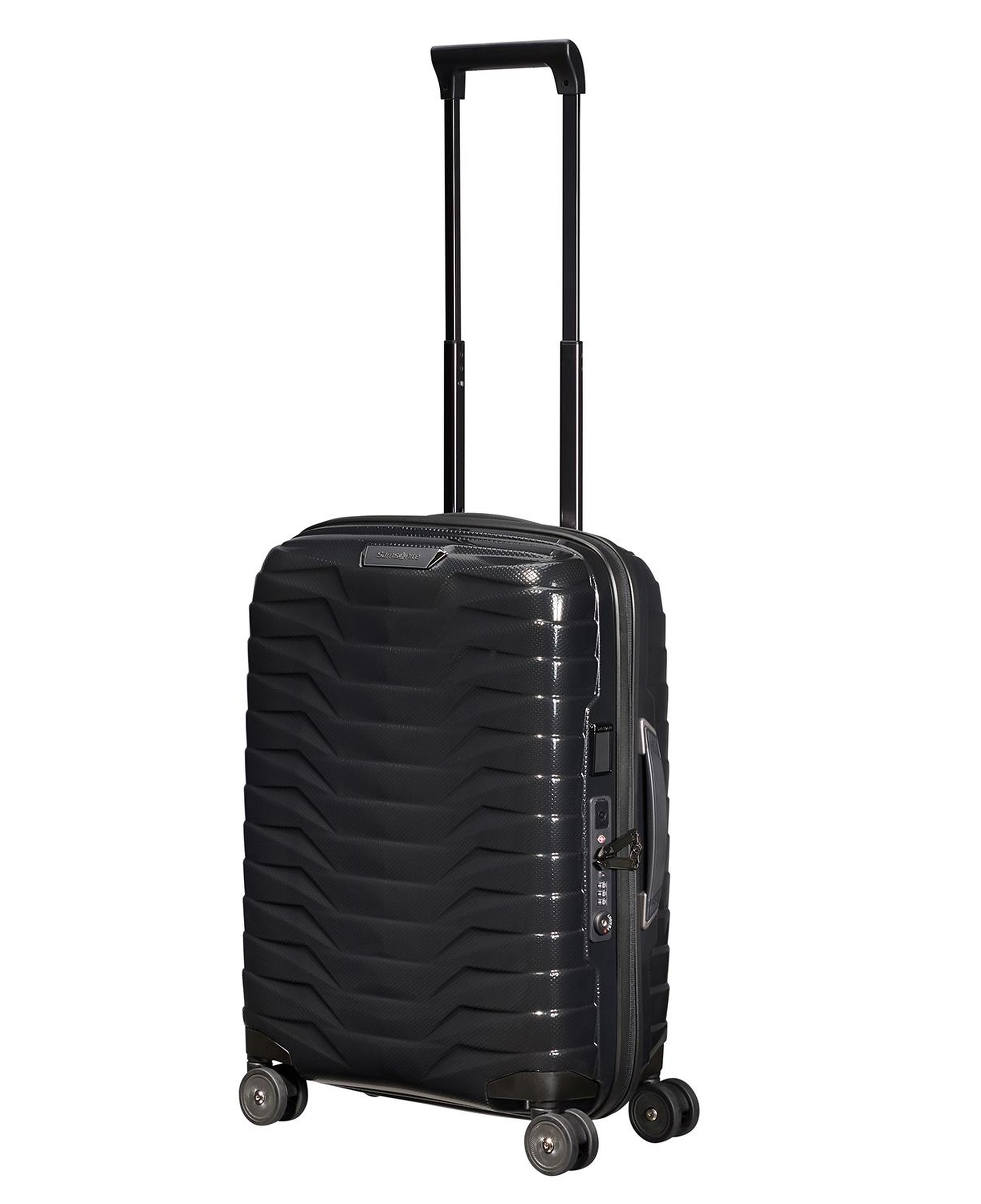 Samsonite Siyah Proxis - Spinner 4 Tekerlekli Körüklü Kabin Boy Valiz 55cm