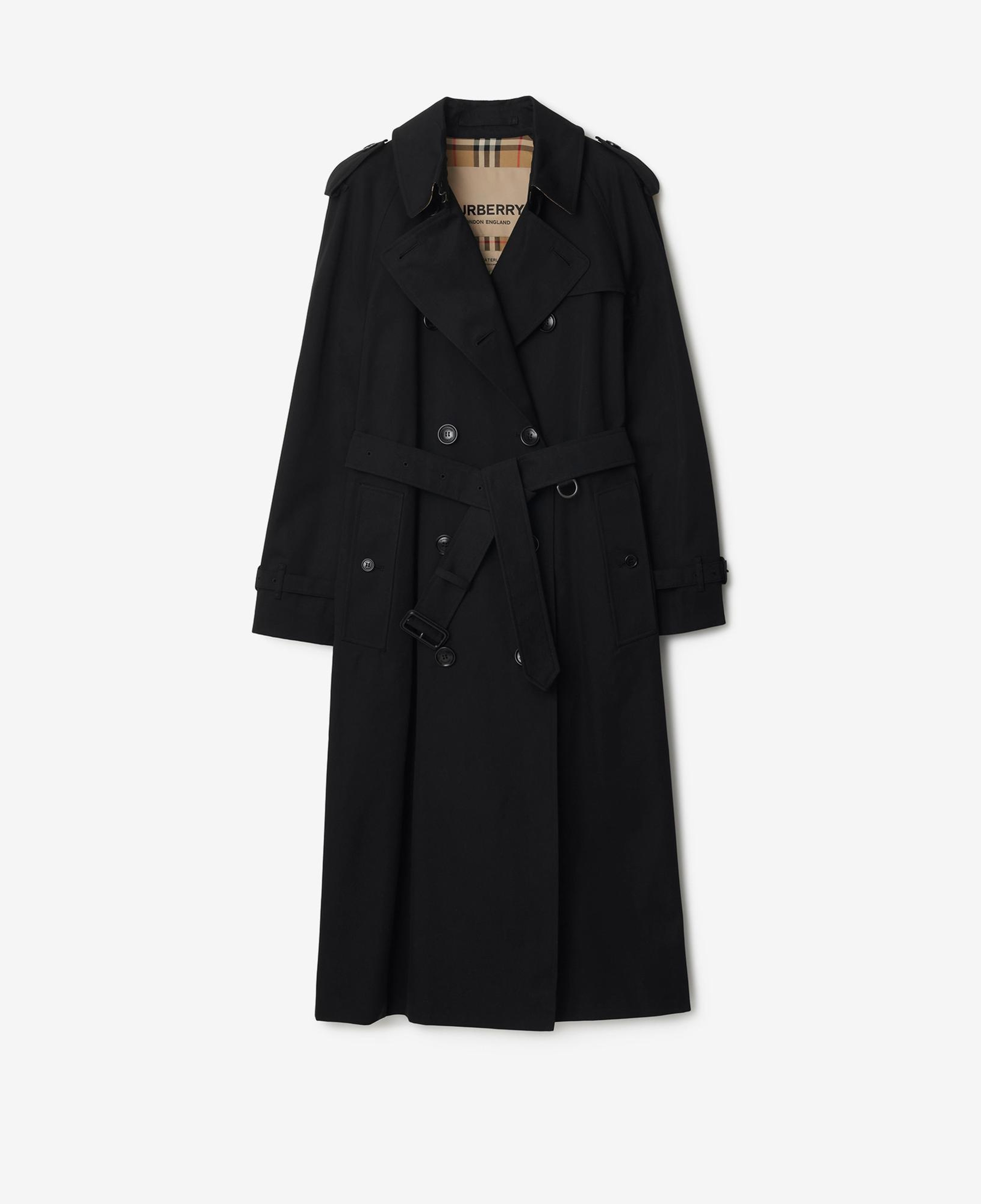 Burberry Long Waterloo Heritage Kadın Siyah Trençkot