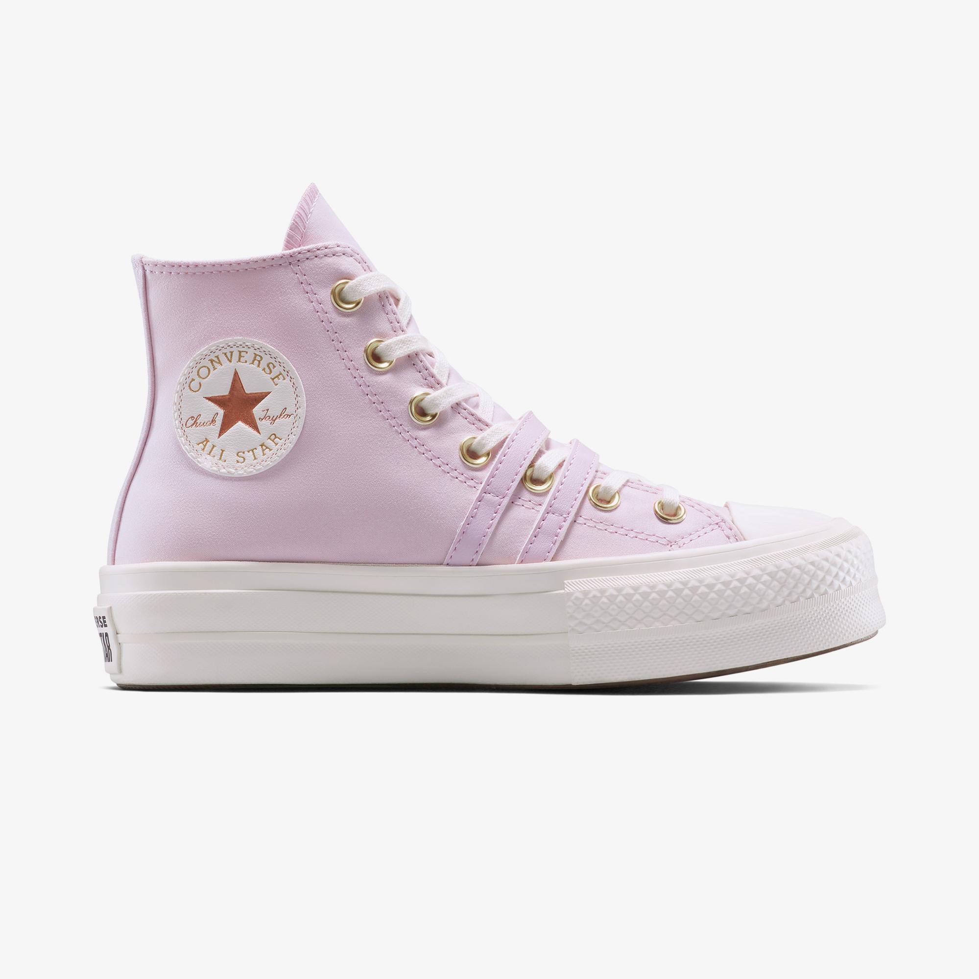 Converse Chuck Taylor All Star Lift Platform Buckle Unisex Pembe Sneaker