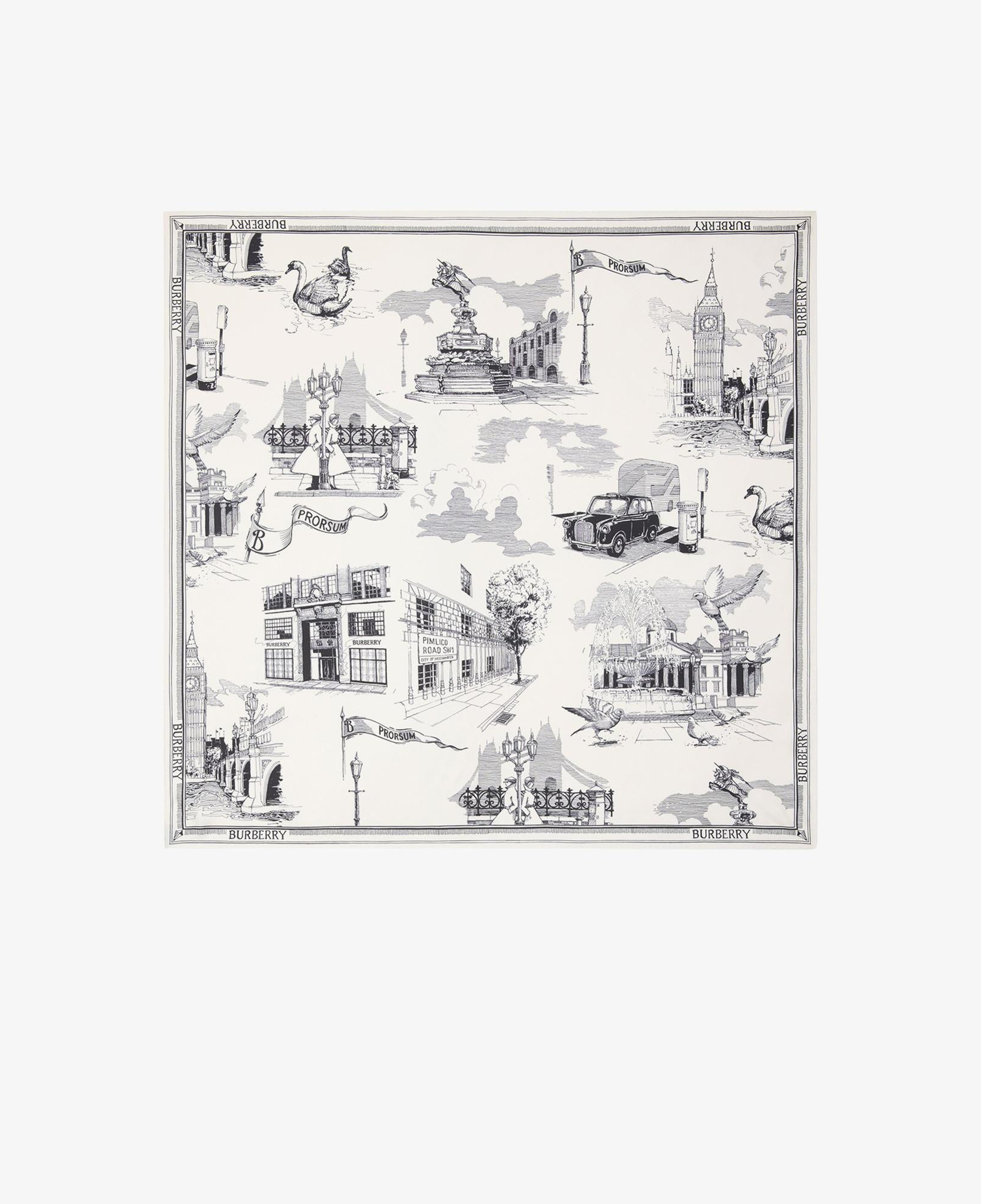 Burberry London Landmarks Silk Kadın Renkli Eşarp