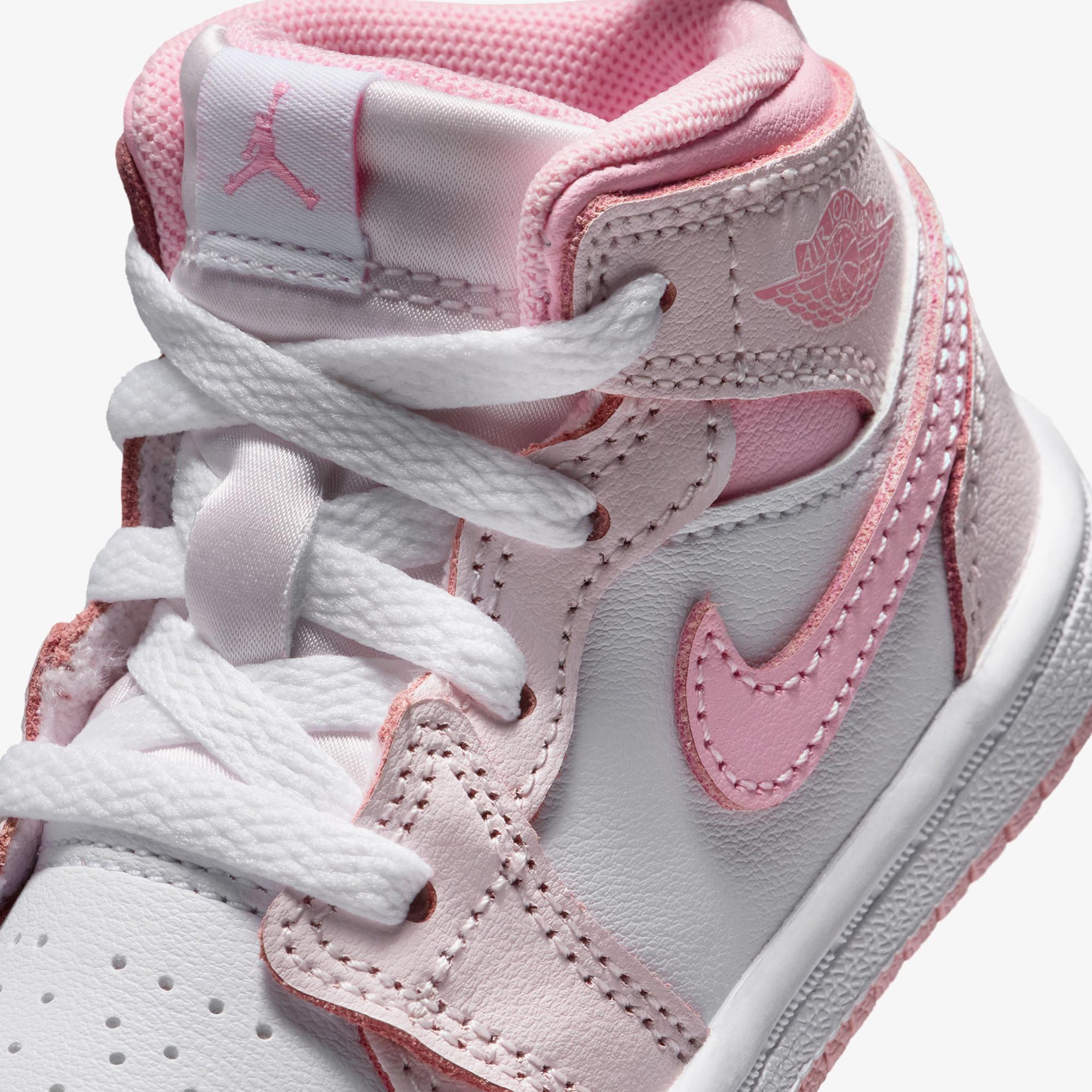 Jordan 1 Mid Çocuk Pembe Spor Ayakkabı