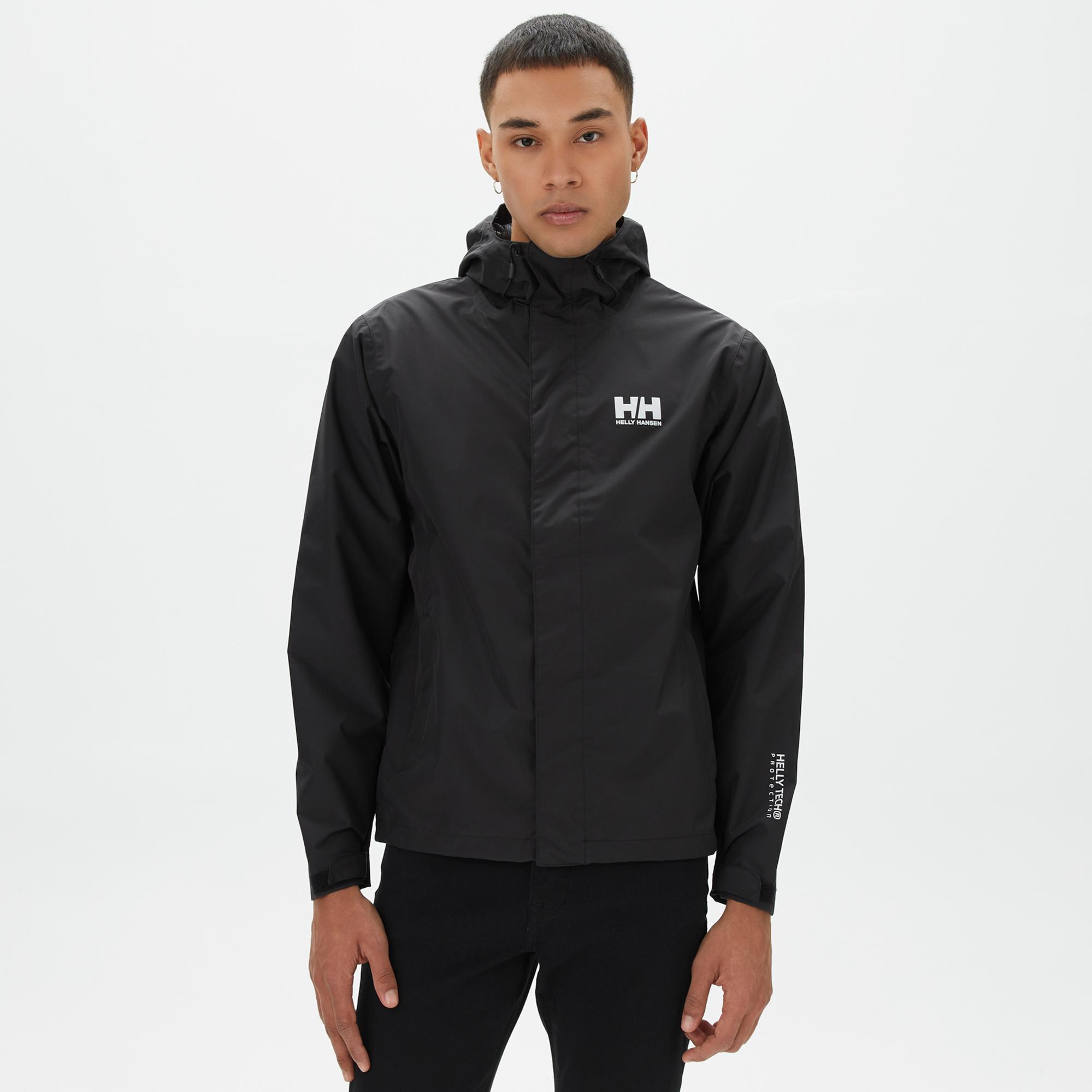 Helly Hansen Seven J Erkek Siyah Yağmurluk