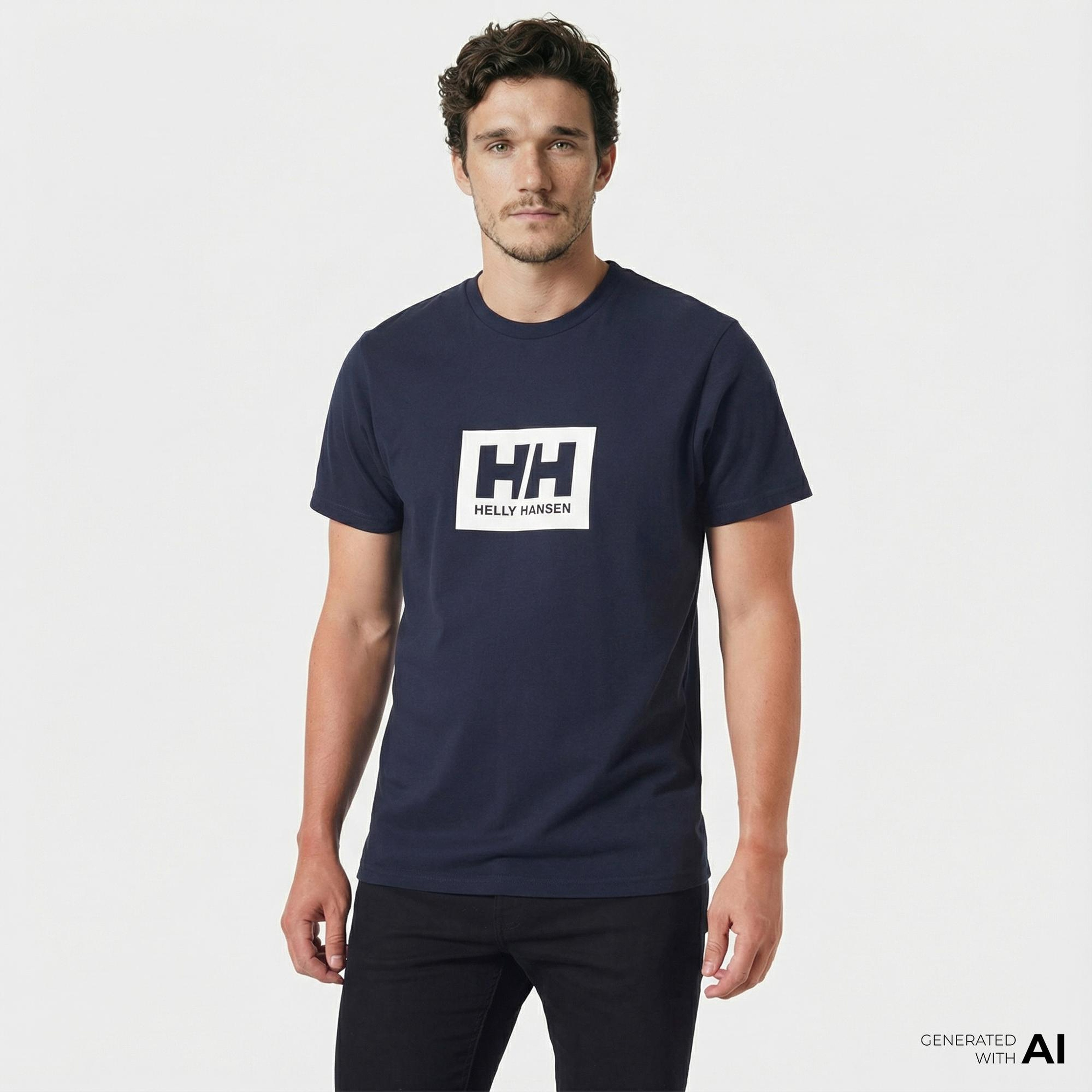 Helly Hansen Hh Box 2.0  Erkek Lacivert T-shirt