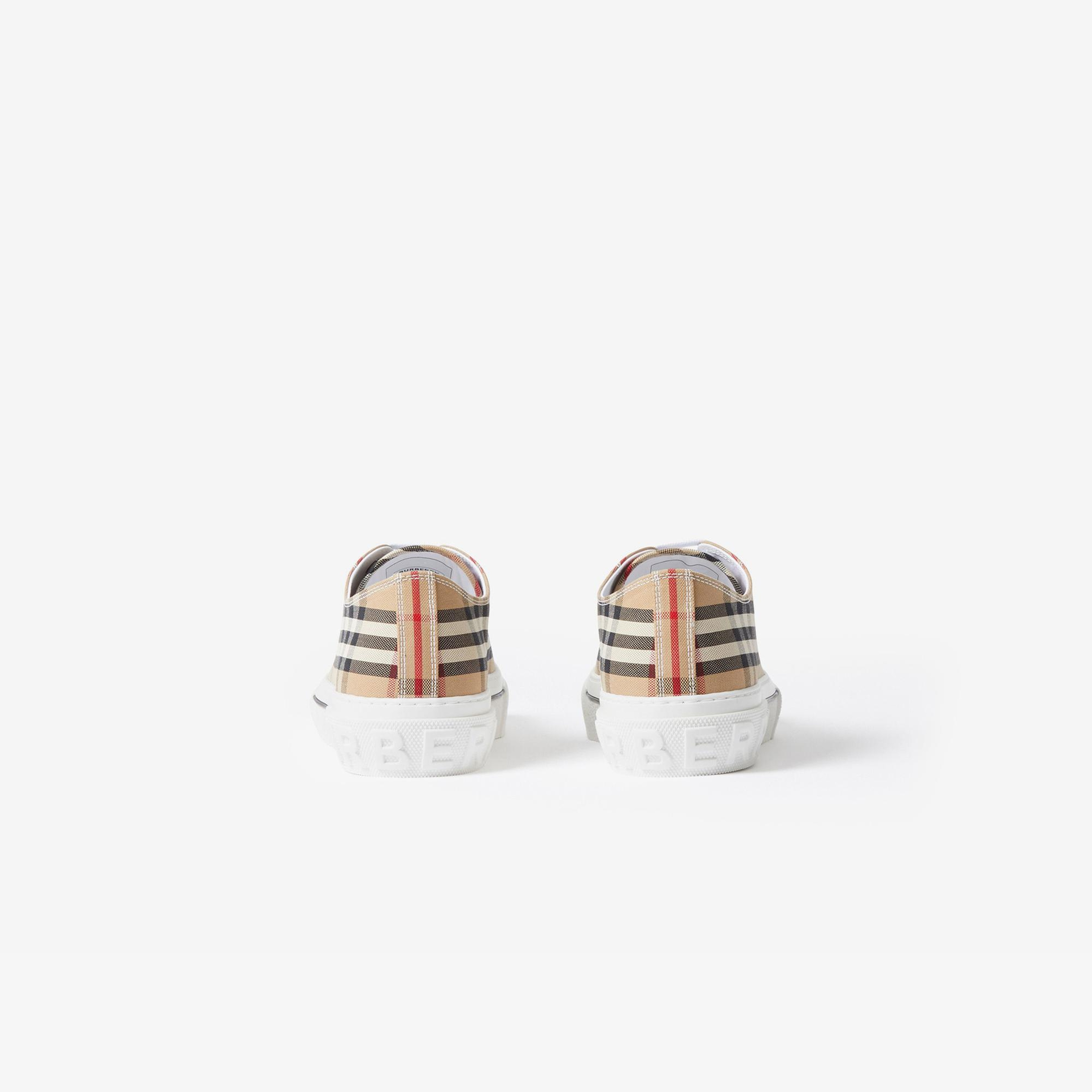 Burberry Check Cotton Erkek Bej Sneaker