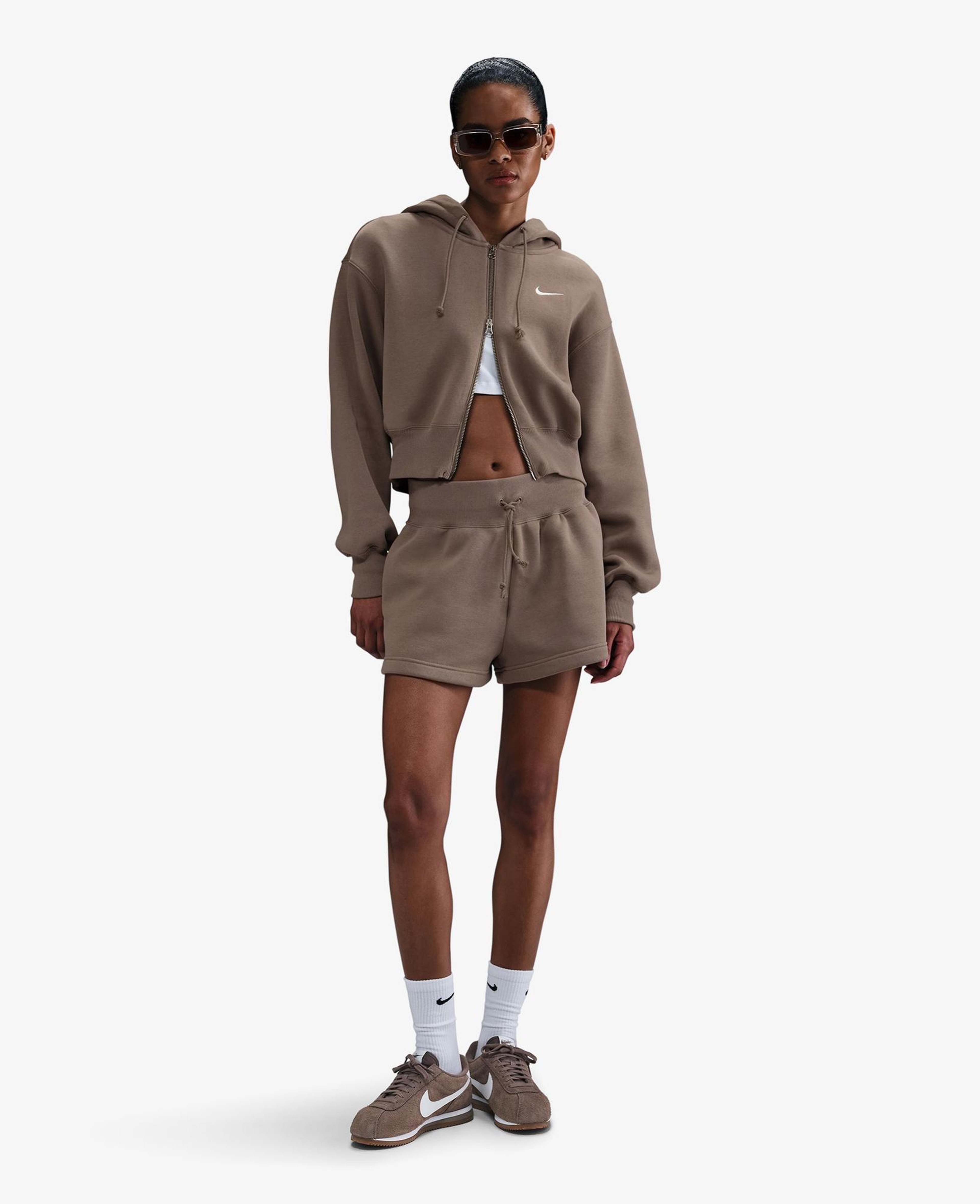 Nike Sportswear Phoenix Fleece Kadın Kahverengi Şort