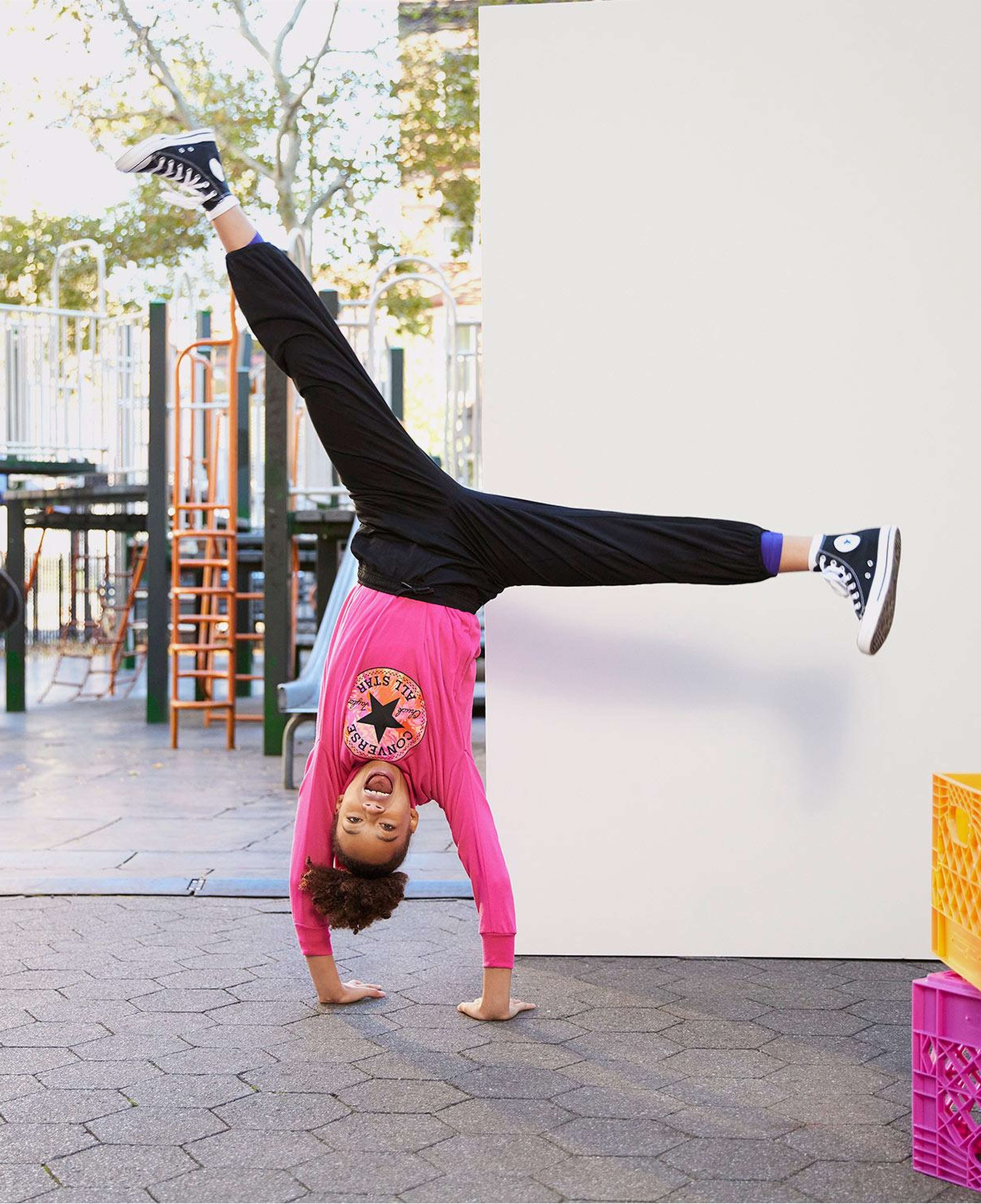 Converse Oversized Chuck Patch Çocuk Pembe Hoodie