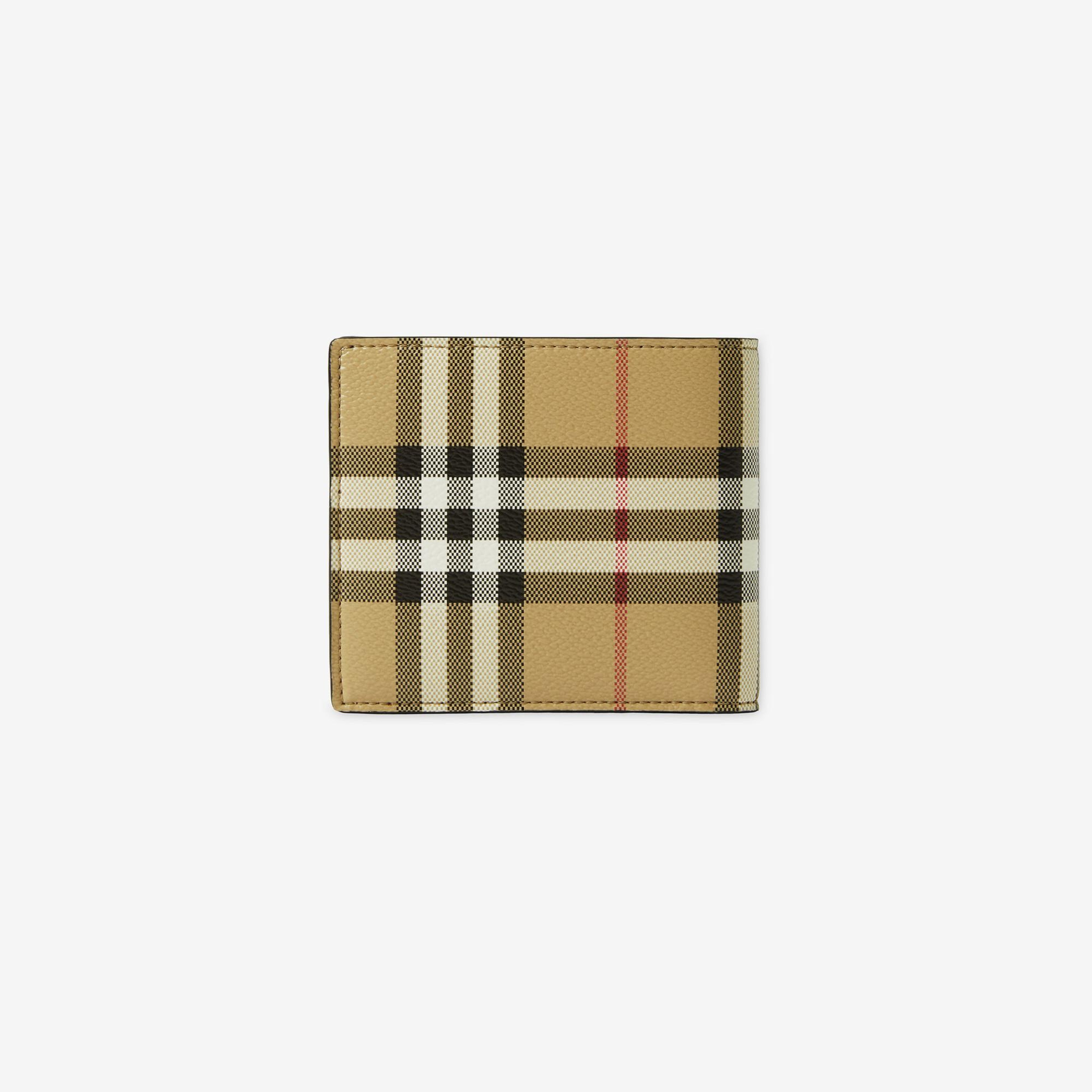 Burberry Check Bifold Erkek Bej Cüzdan