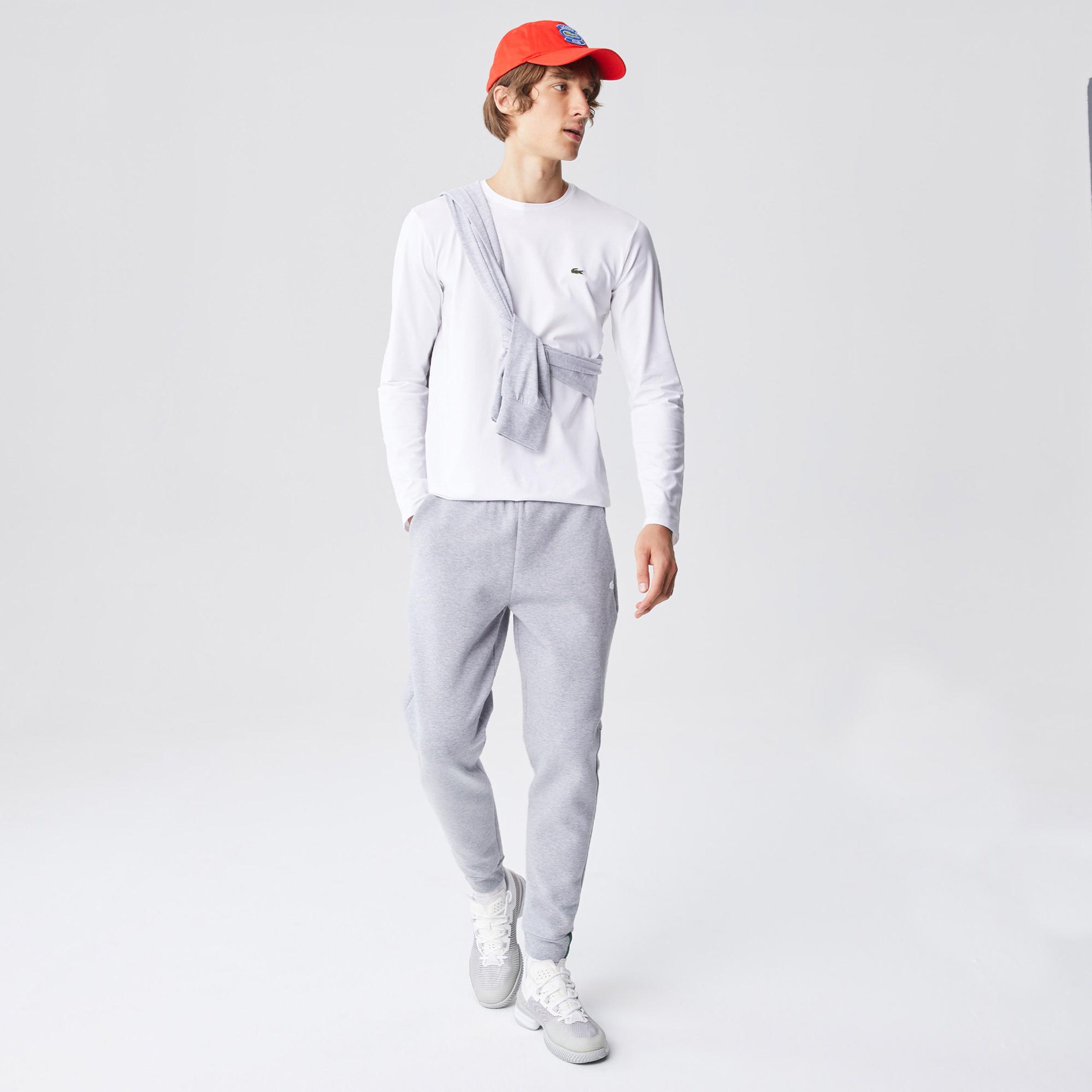 Lacoste Erkek Regular Fit Uzun Kollu Bisiklet Yaka Beyaz T-Shirt