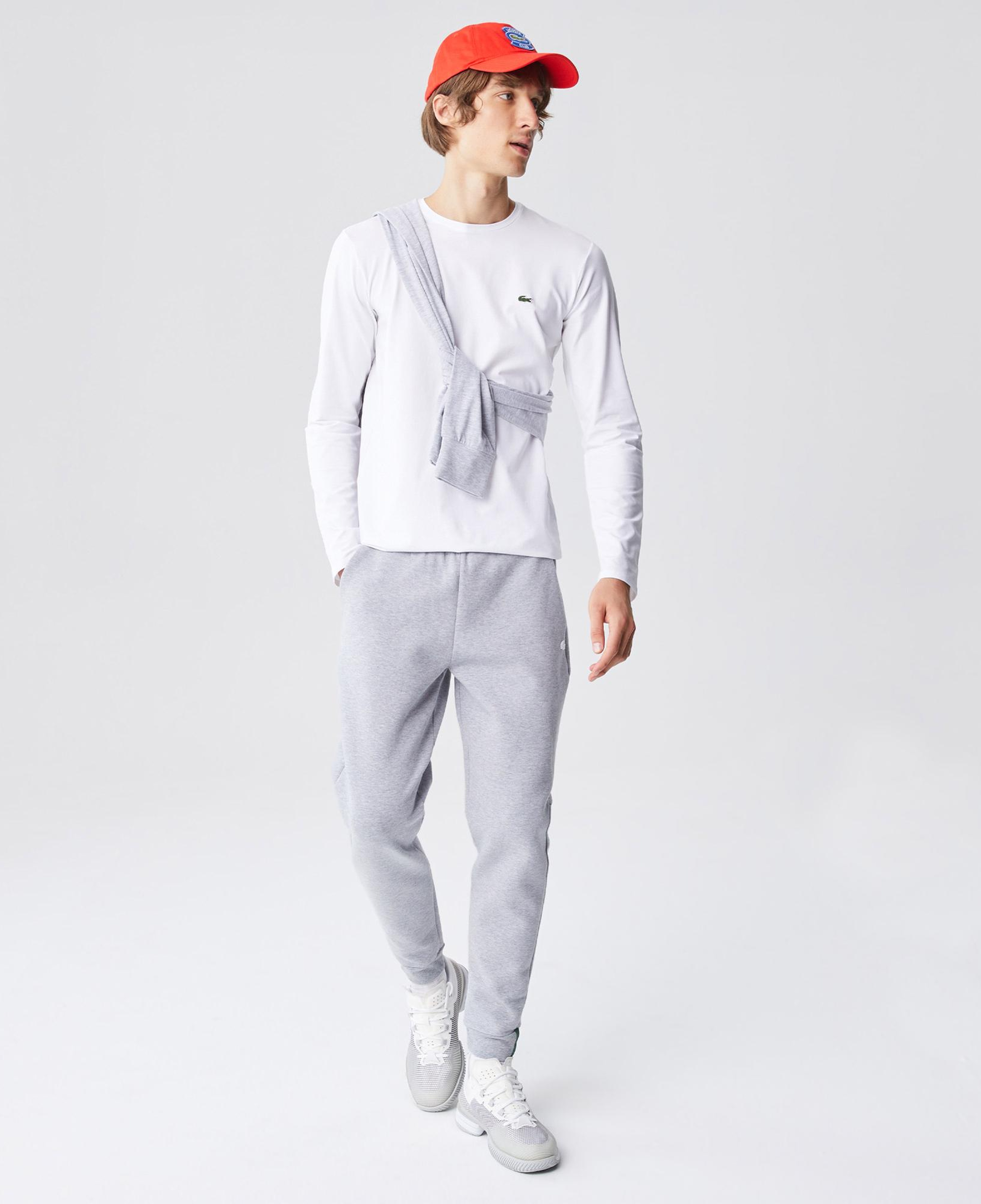 Lacoste Erkek Regular Fit Uzun Kollu Bisiklet Yaka Beyaz T-Shirt