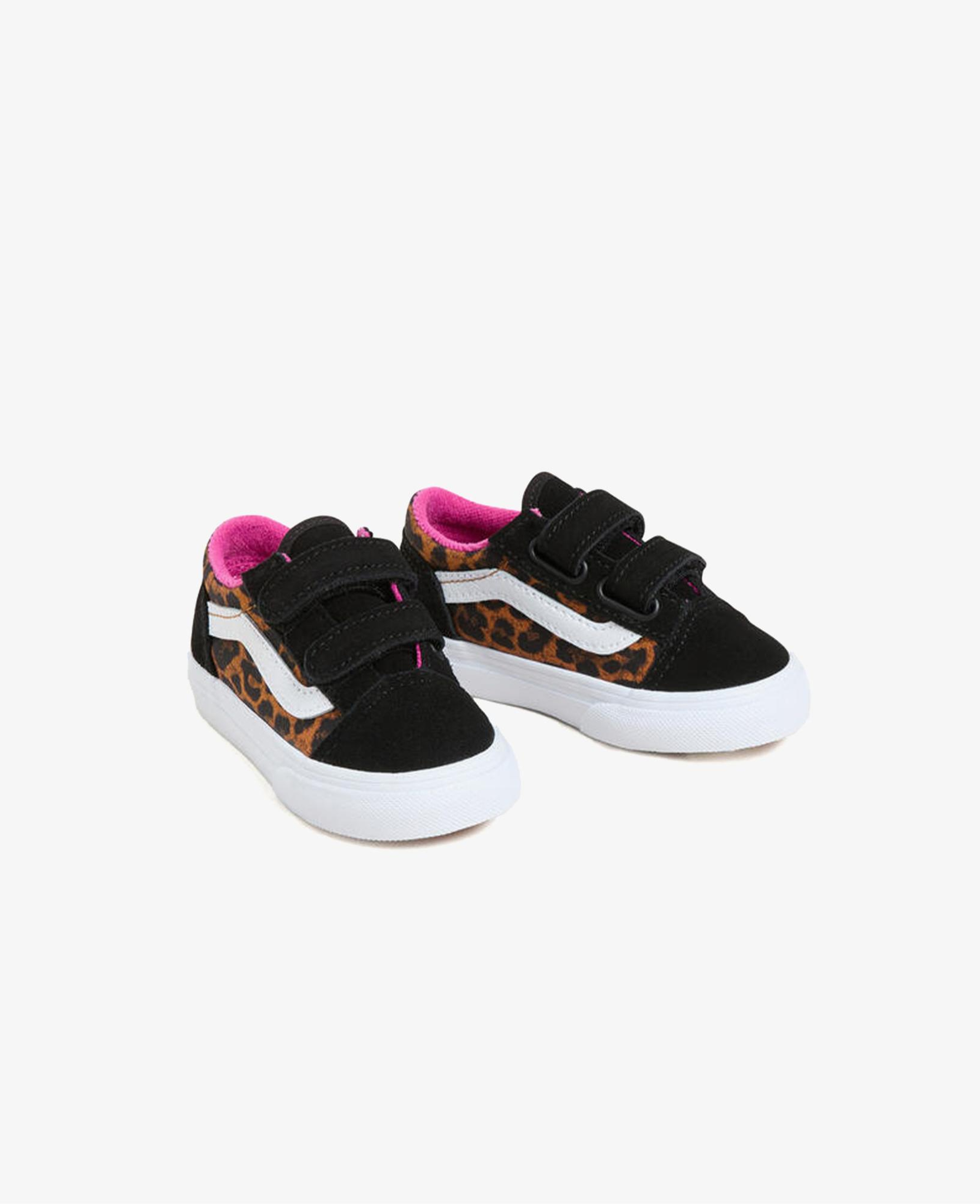 Vans Old Skool Leopar Desenli Bebek Siyah Sneaker