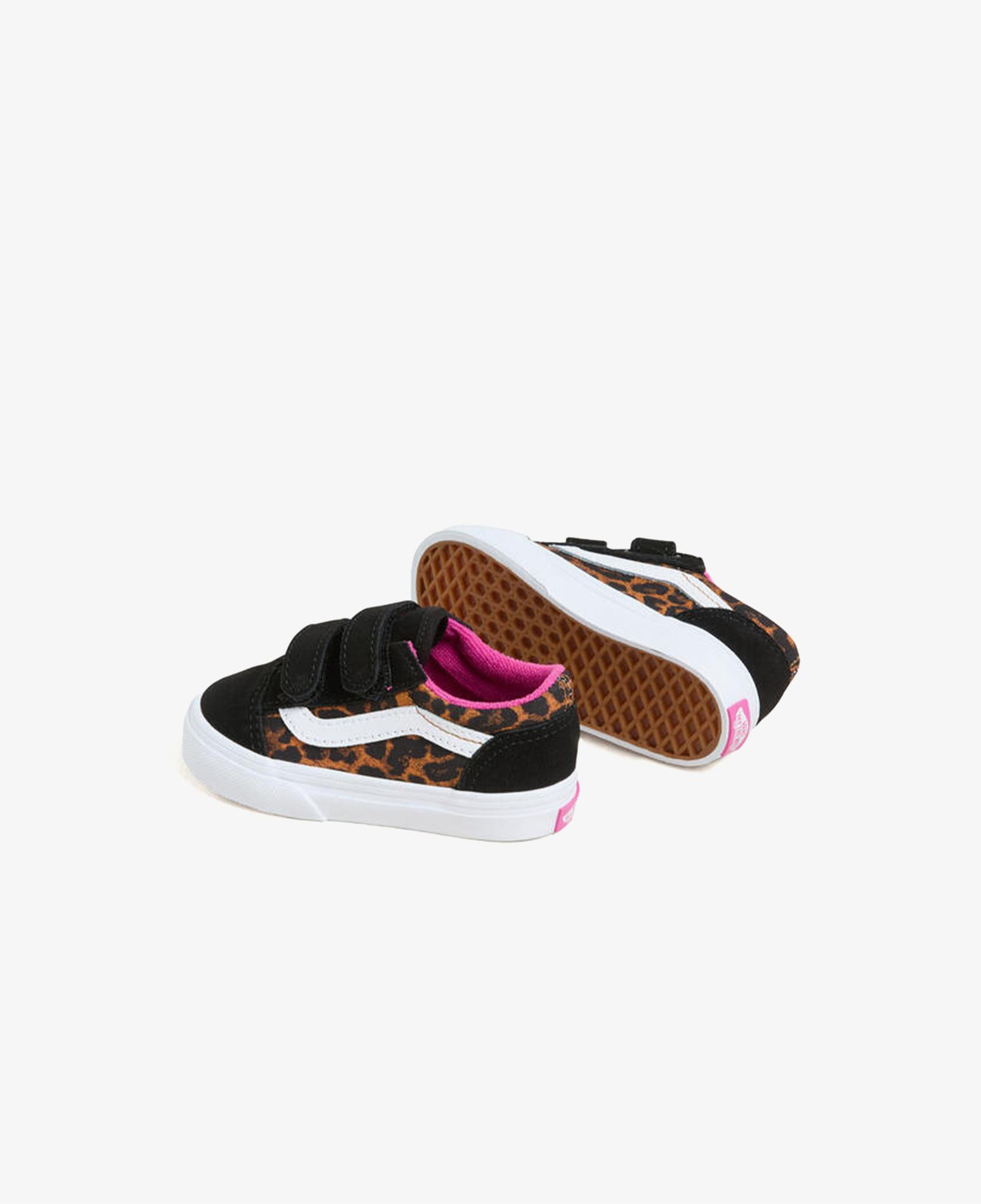 Vans Old Skool Leopar Desenli Bebek Siyah Sneaker