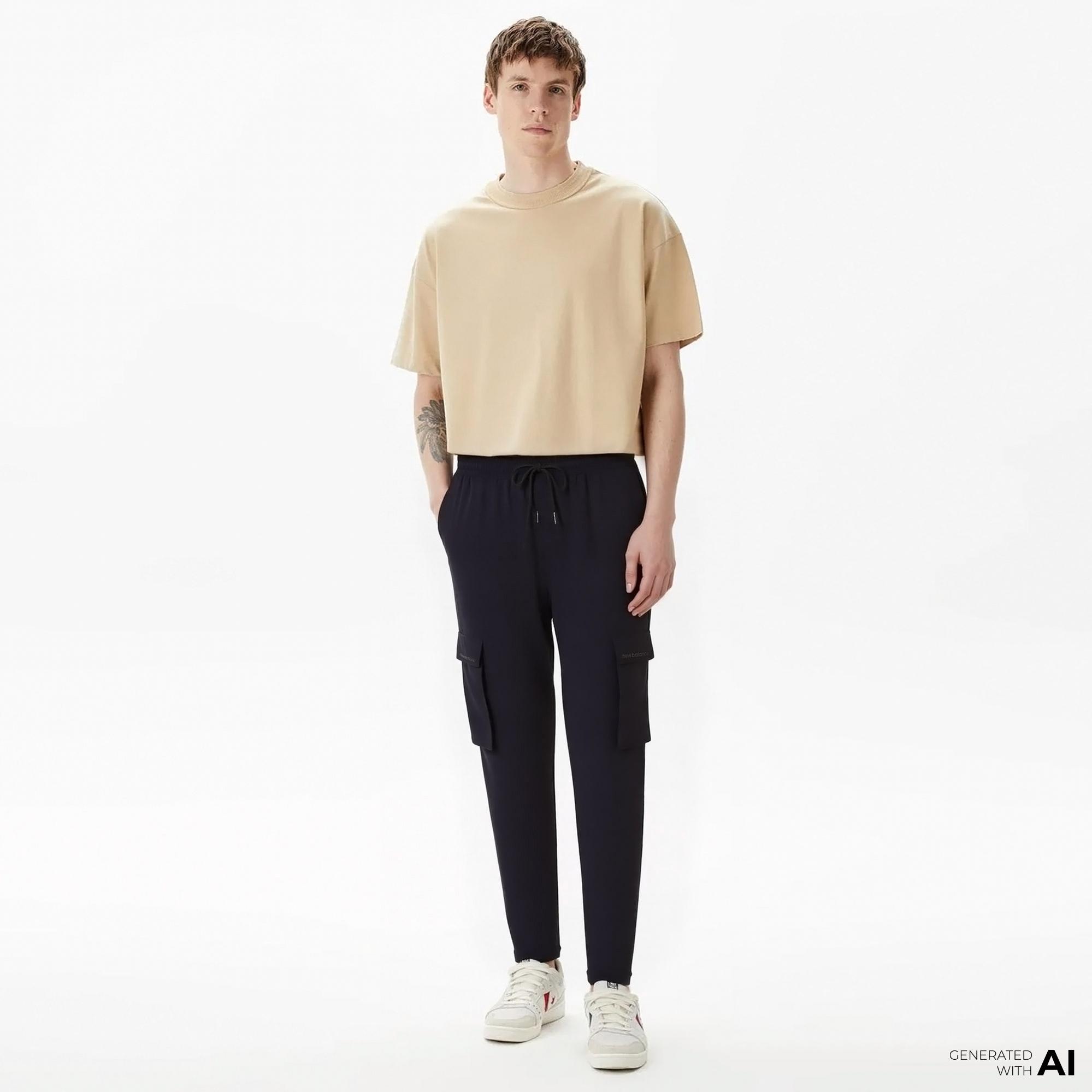 New Balance Lifestyle Erkek Siyah Eşofman Altı