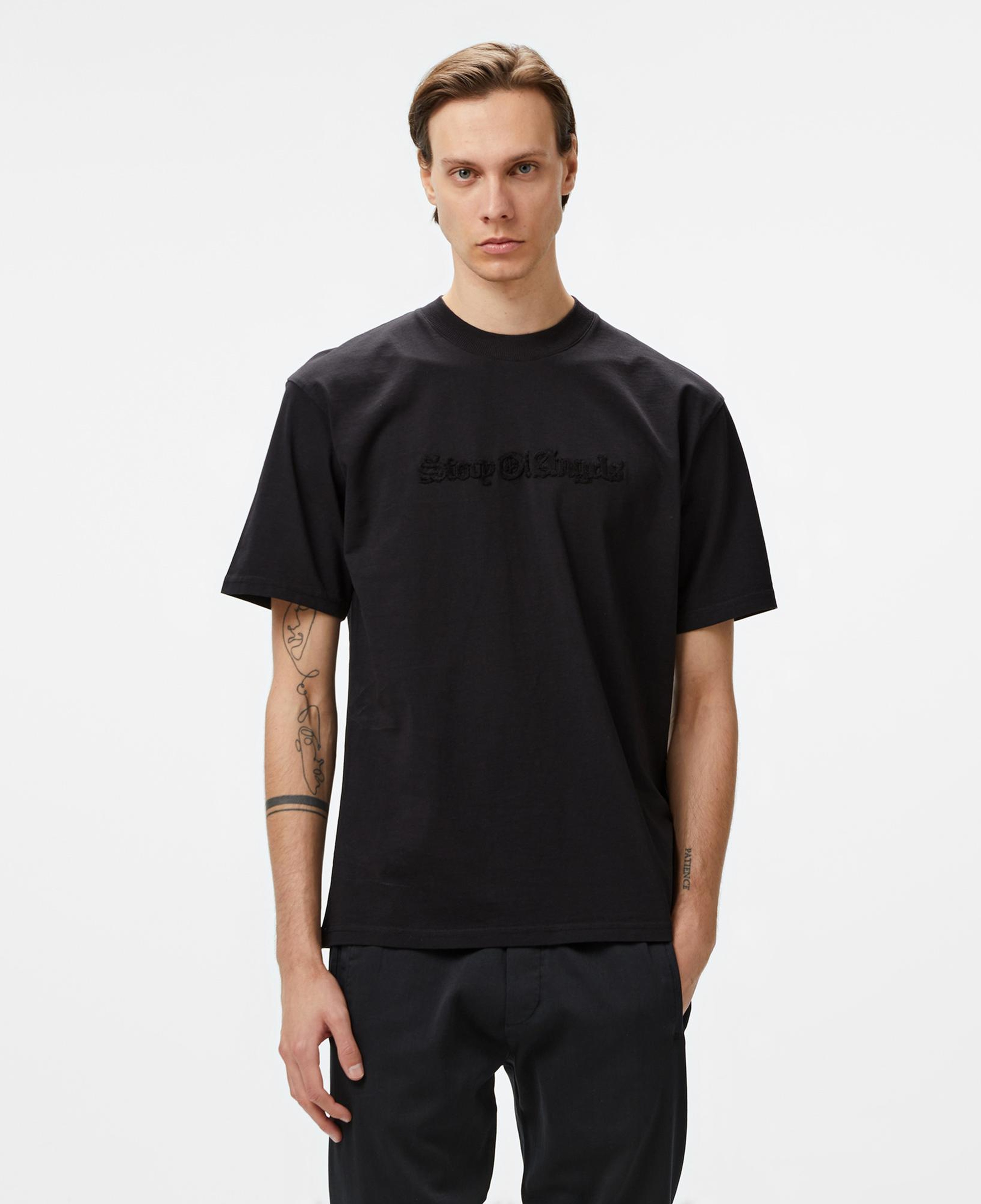 Story Of Angels Gold Angel Hand-Dye Erkek Siyah T-Shirt