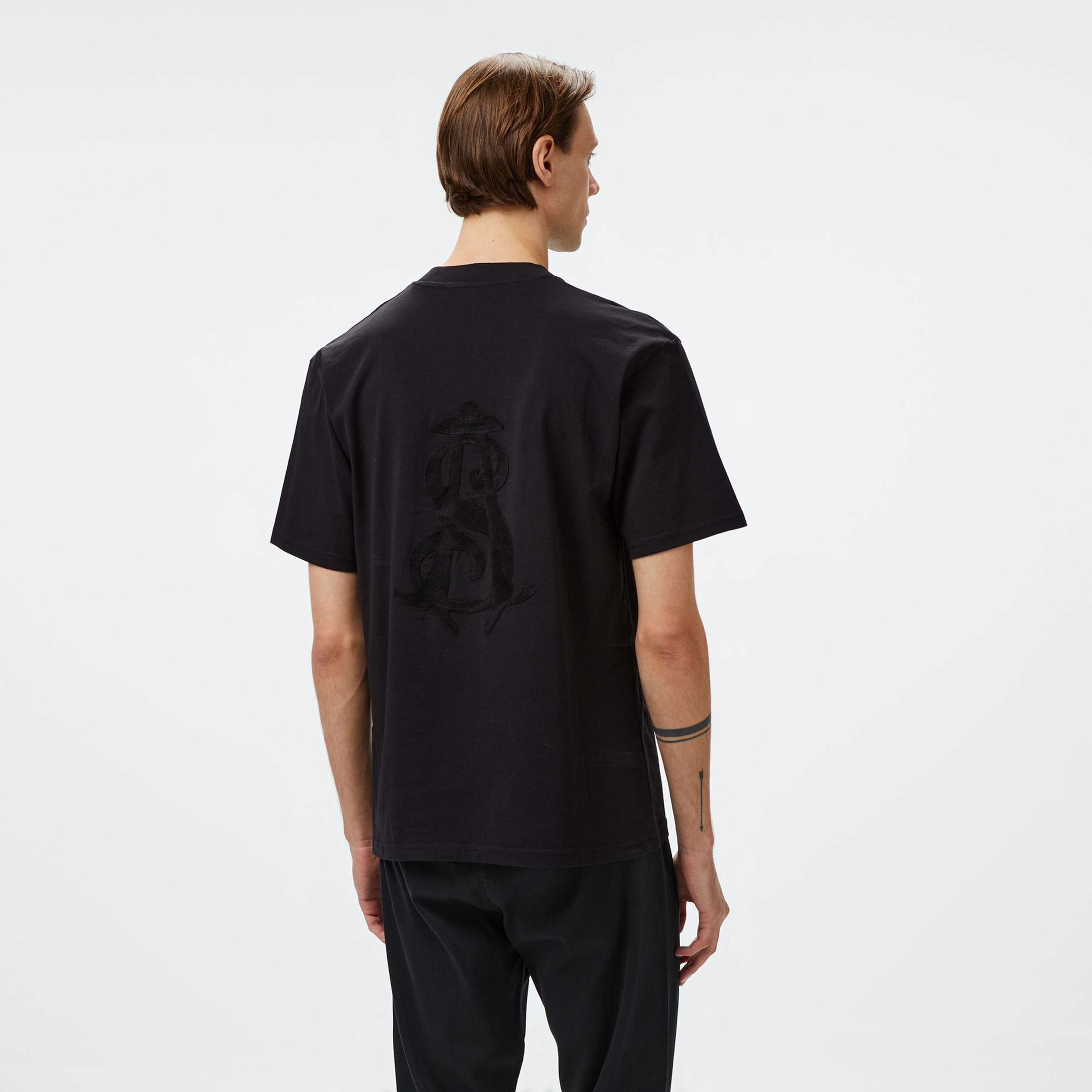 Story Of Angels Gold Angel Hand-Dye Erkek Siyah T-Shirt