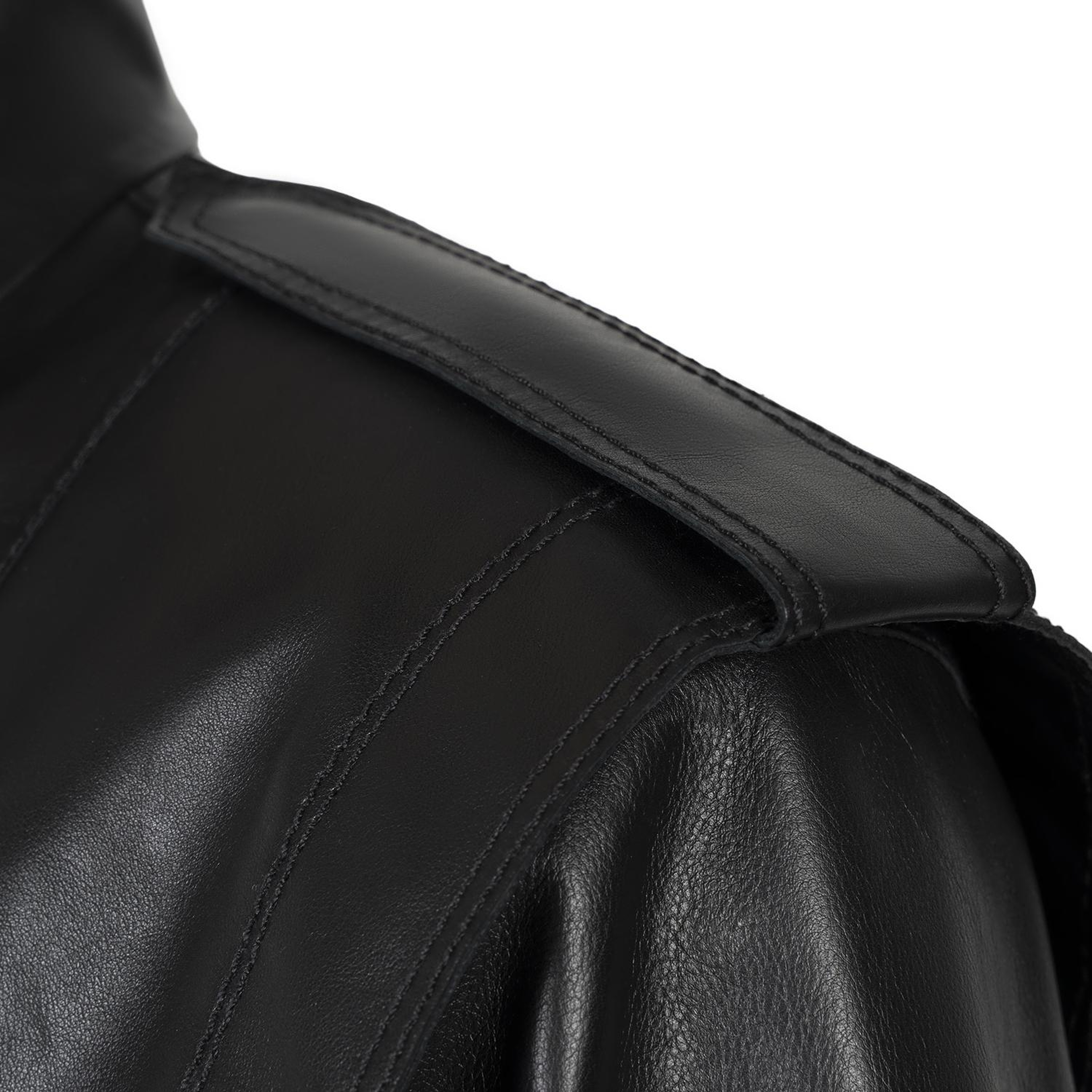 KeinxDesa Siyah Unisex Oversize Deri Ceket