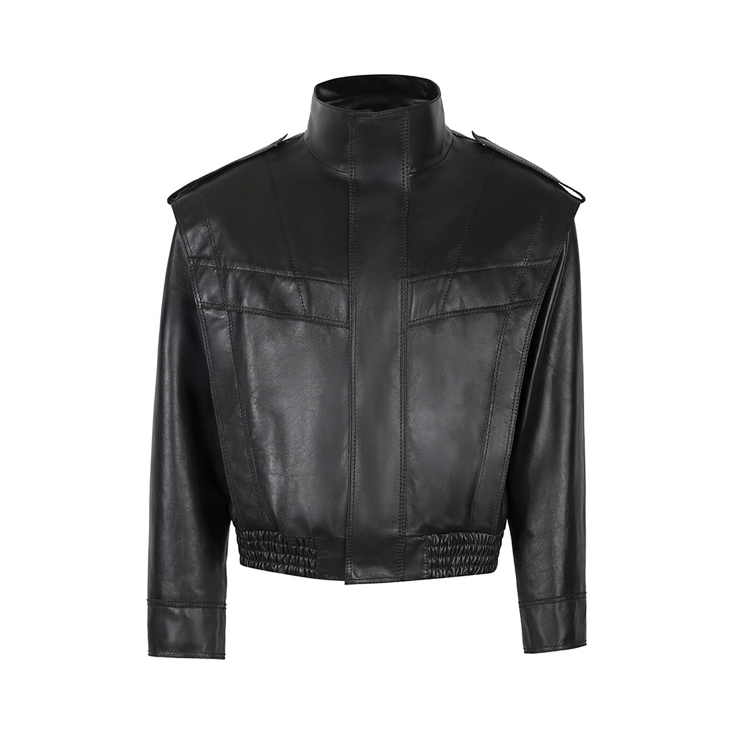 KeinxDesa Siyah Unisex Oversize Deri Ceket