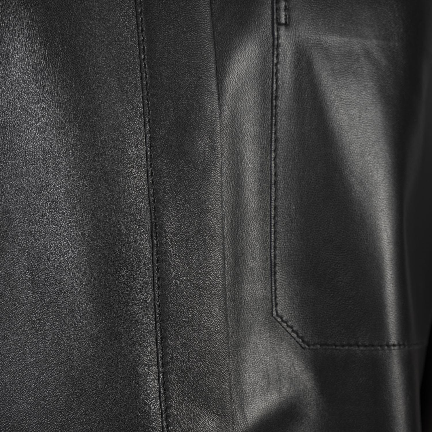 KeinxDesa Siyah Unisex Oversize Deri Gömlek