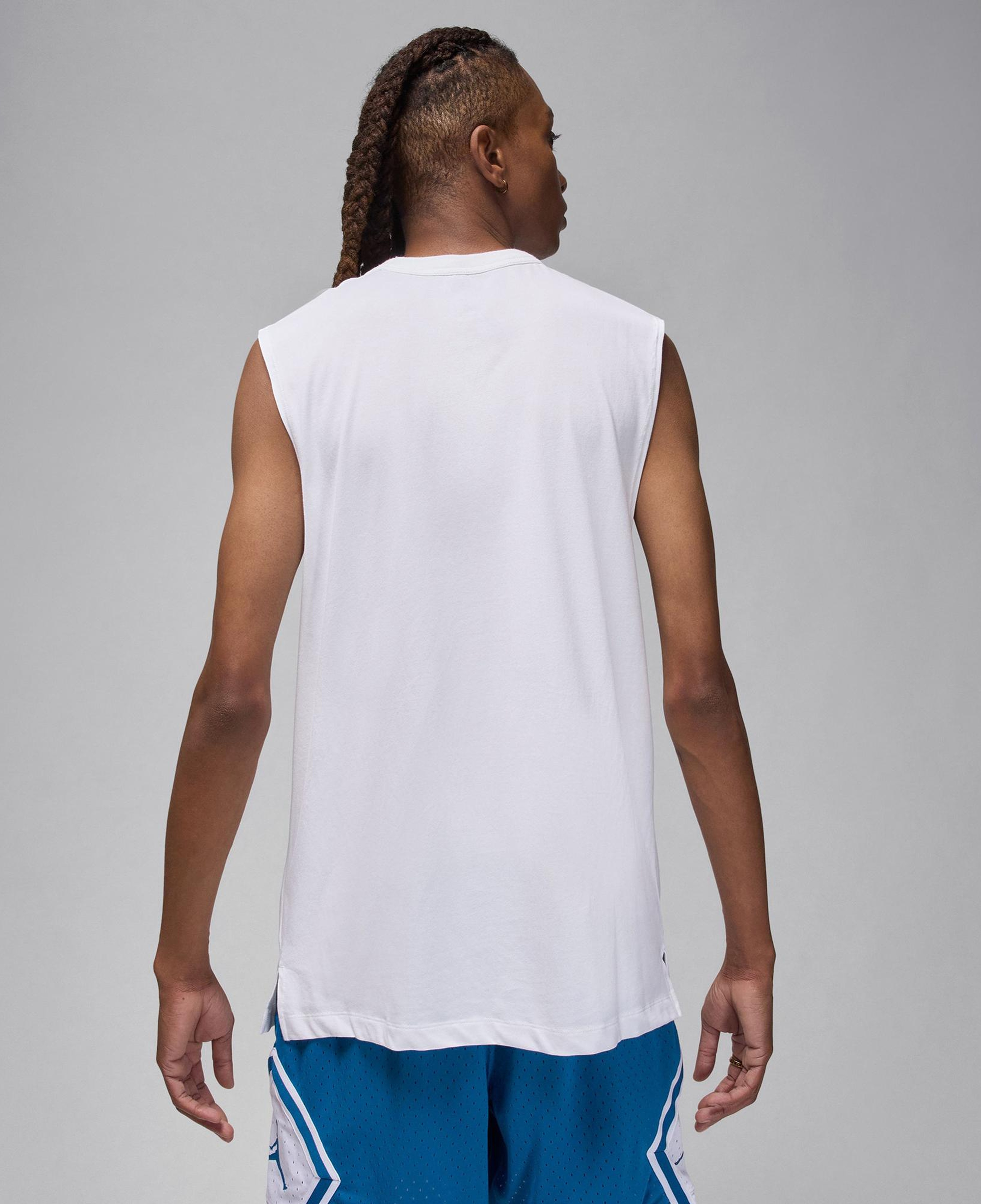 Jordan Dri-Fit Sport Erkek Beyaz Kolsuz T-Shirt