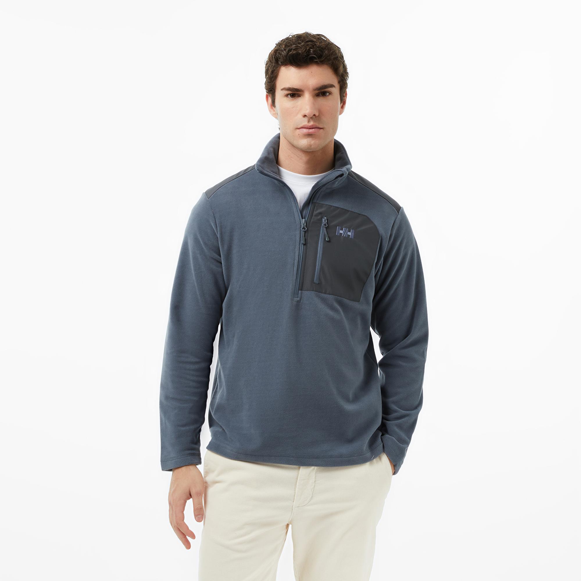 Helly Hansen Block Halfzip Polar Erkek Gri Sweatshirt