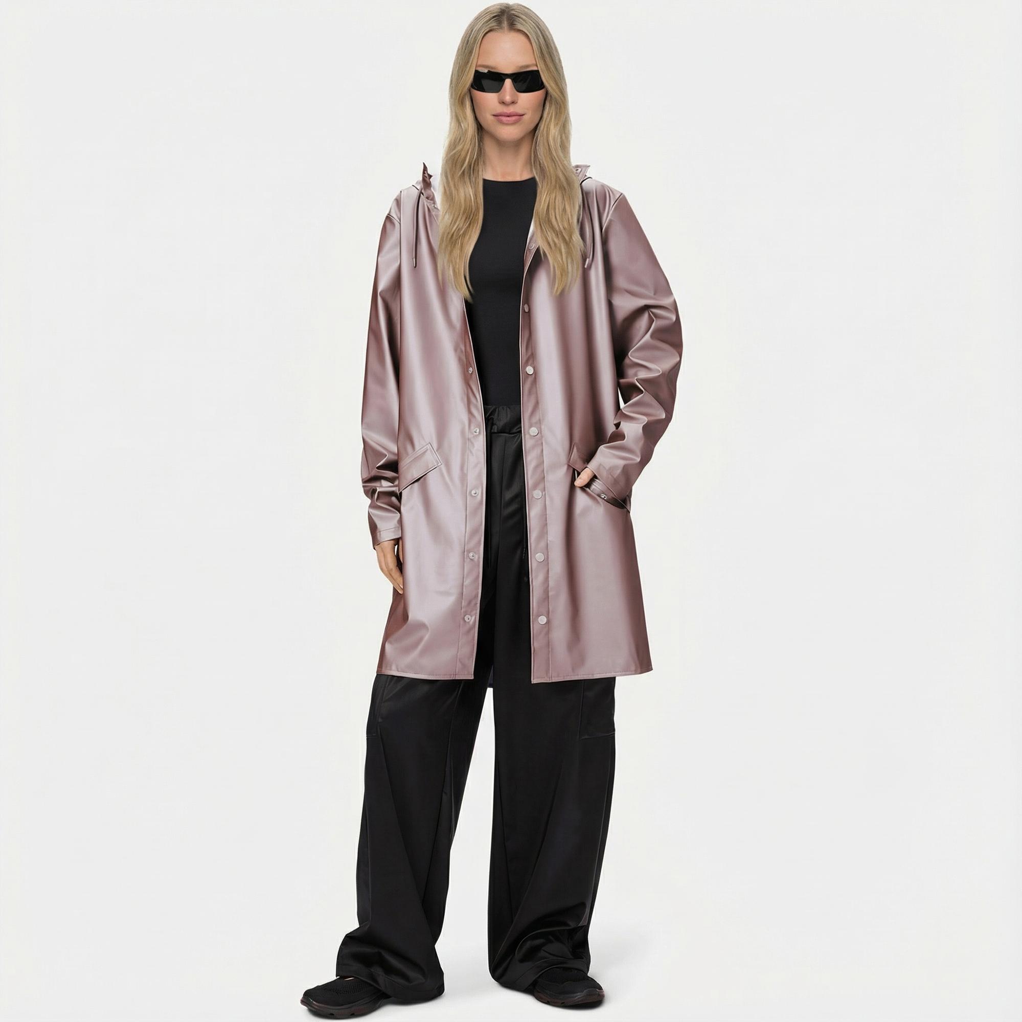 Rains Long Jacket W3 Unisex Kahverengi Yağmurluk