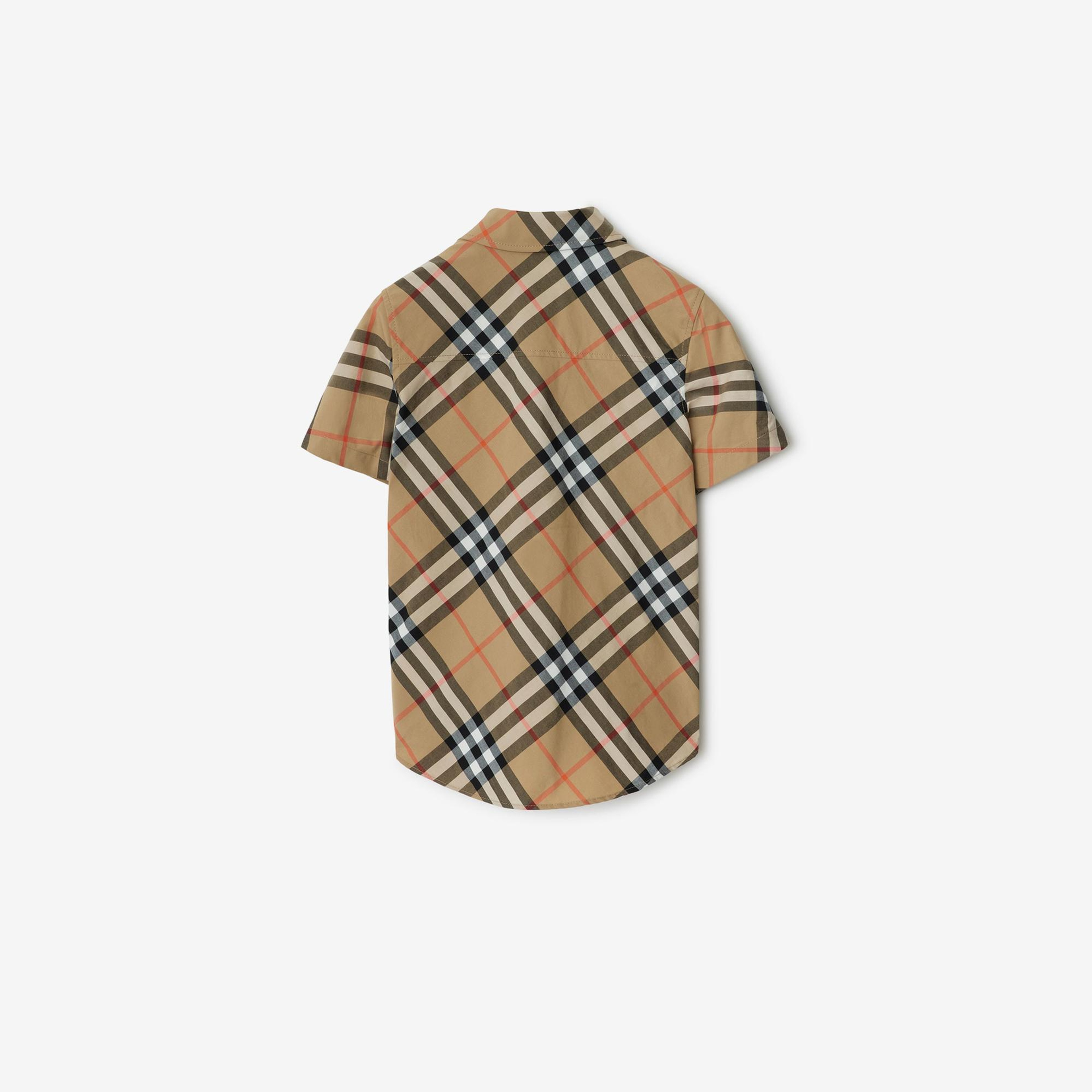 Burberry Owen Cotton Çocuk Bej Gömlek