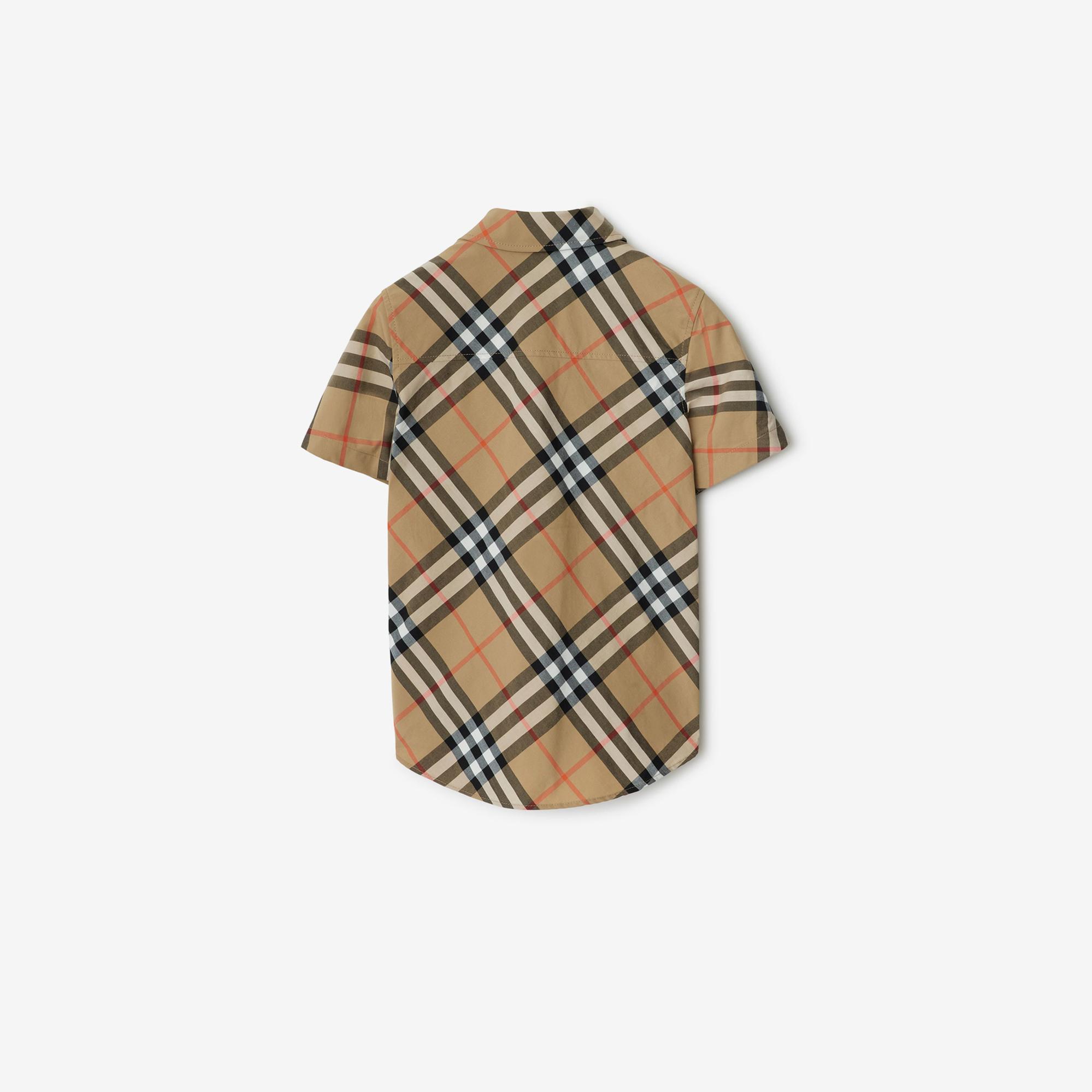 Burberry Owen Cotton Çocuk Bej Gömlek