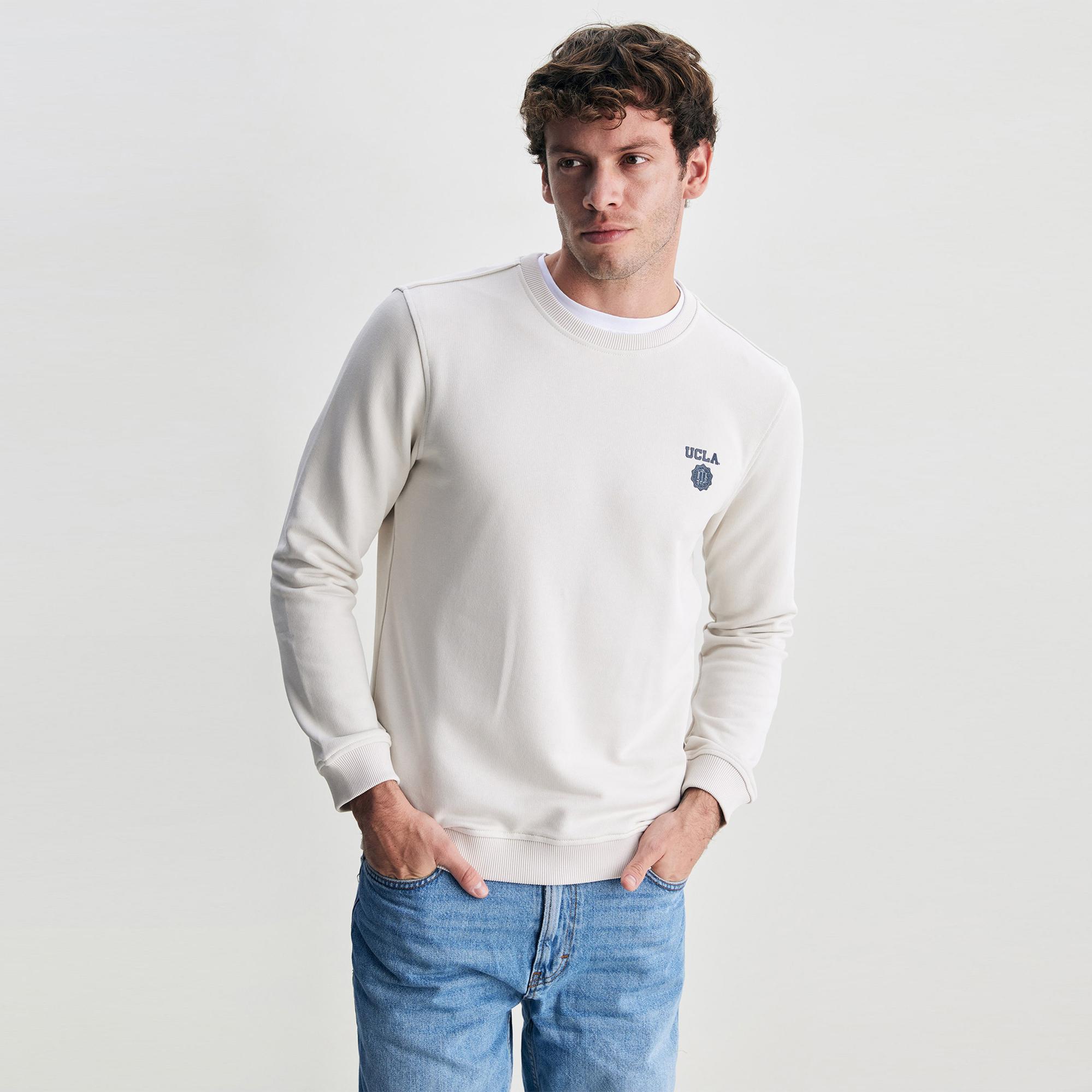 Ucla Valley Erkek Krem Rengi Sweatshirt