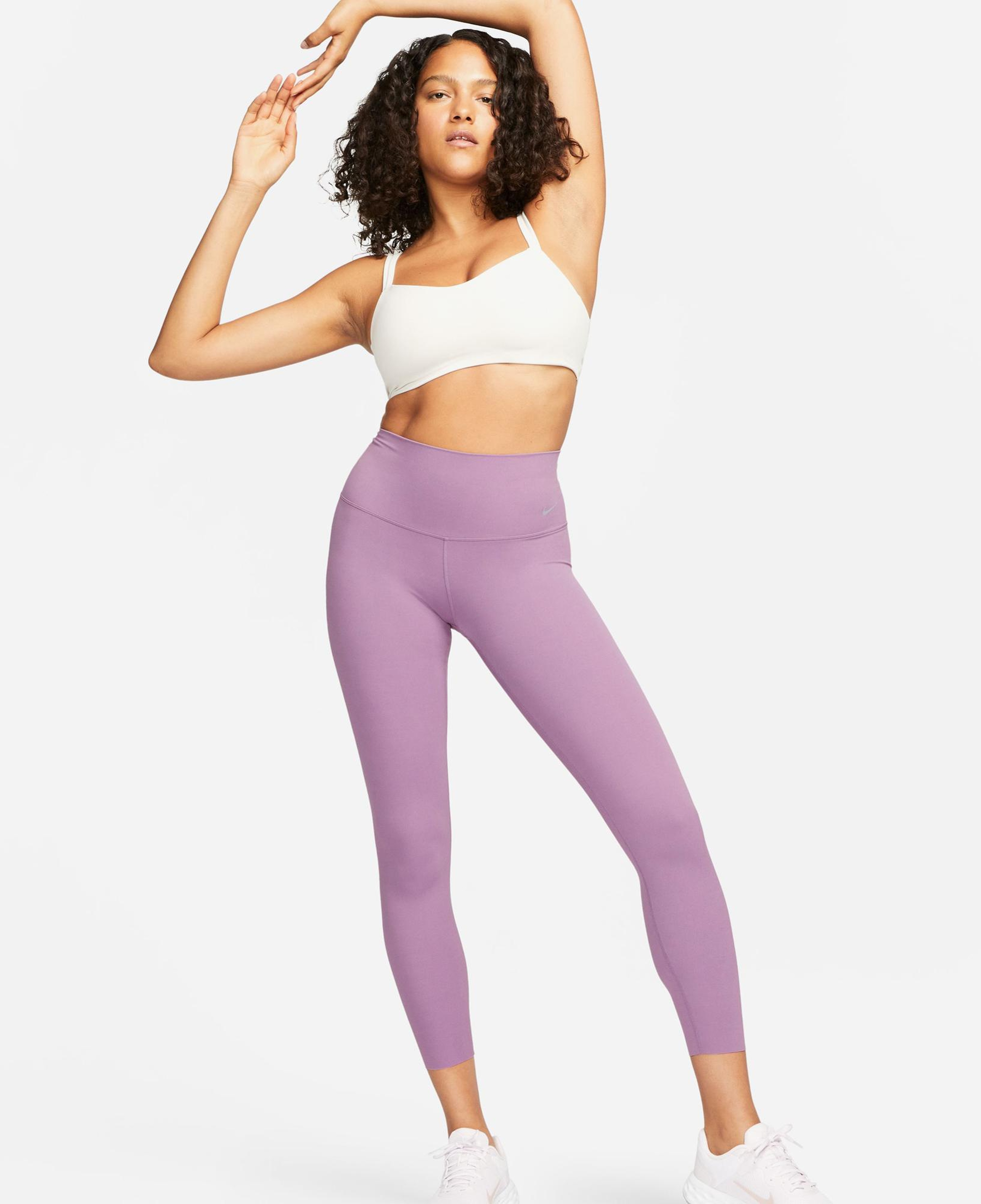 Nike Dri-FIT Zenvy High Rise 7/8 Kadın Mor Tayt