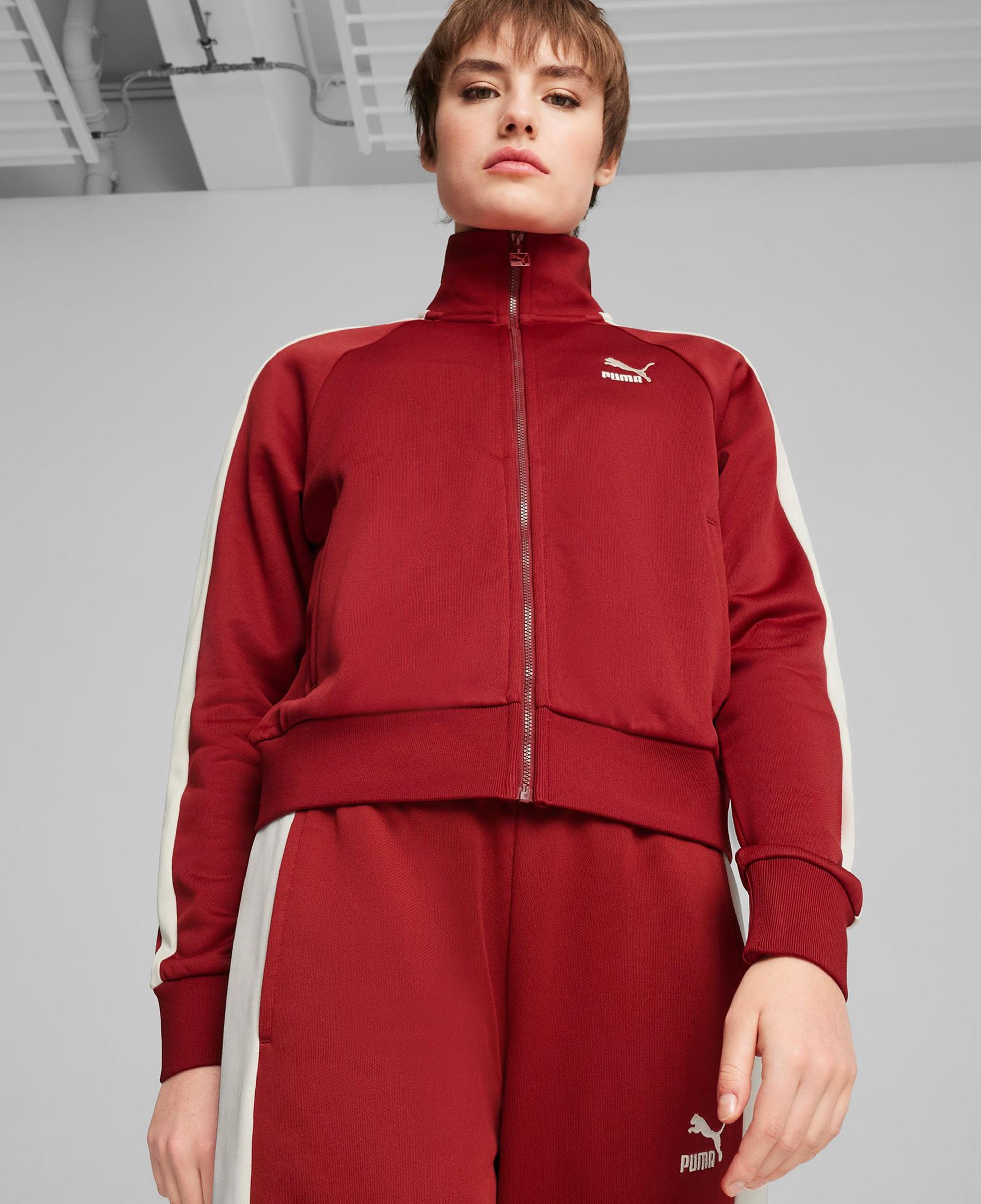 Puma Iconic T7 Track Kadın Kırmızı Eşofman Üstü