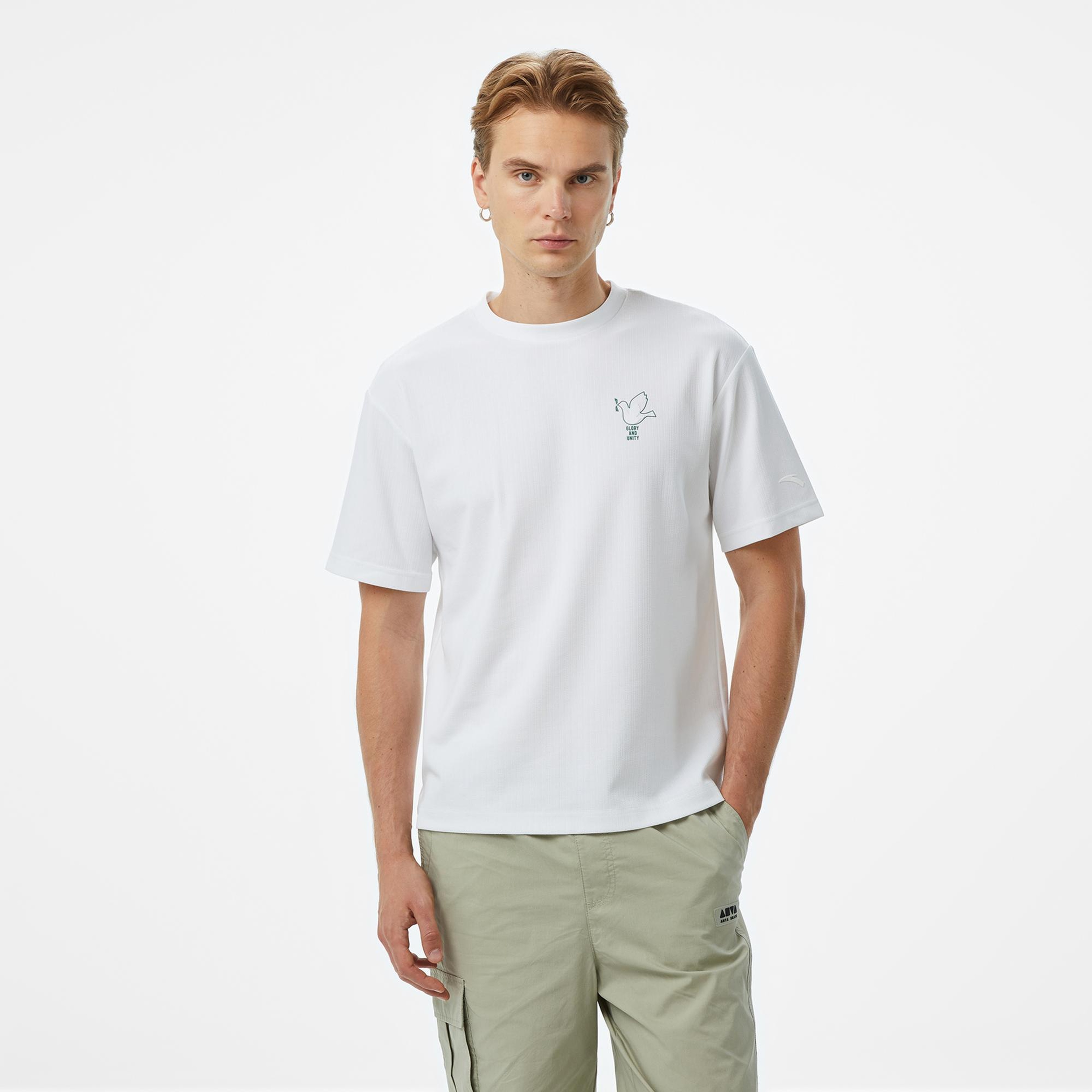 Anta Sports Erkek Beyaz T-Shirt