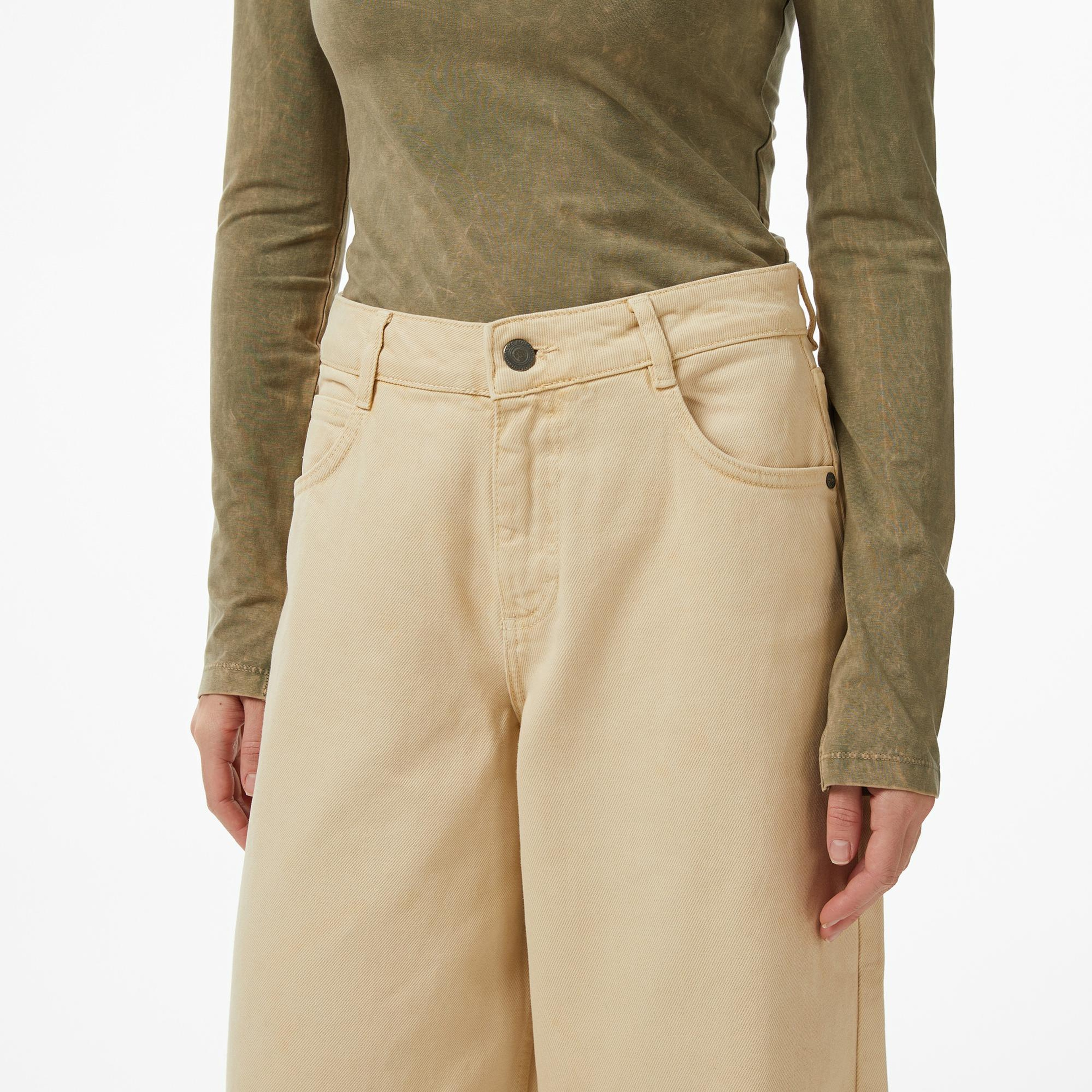 Les Benjamins Regular Fit Kadın Bej Pantolon