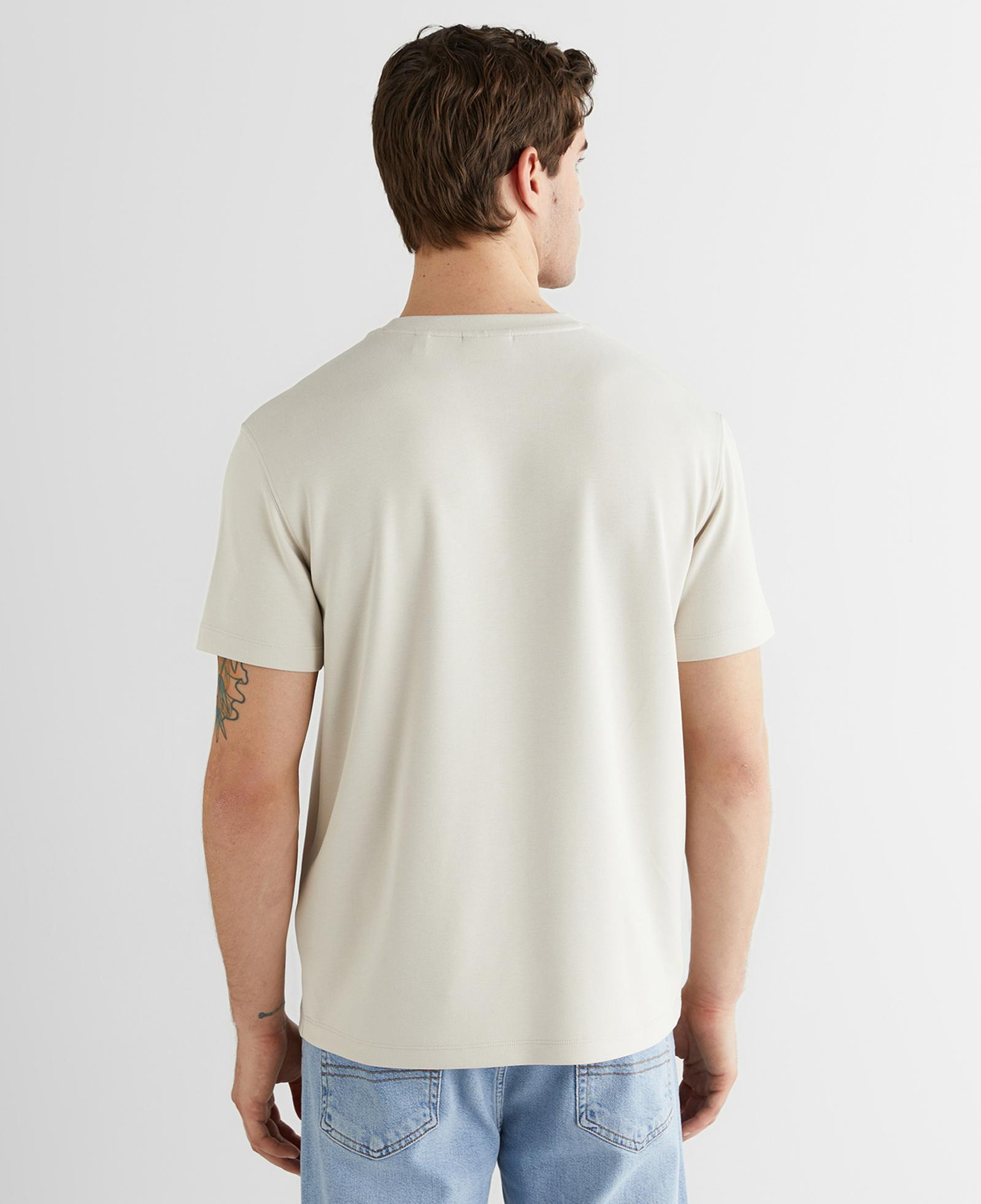 GANT Erkek Bej Baskılı Kısa Kollu T-Shirt