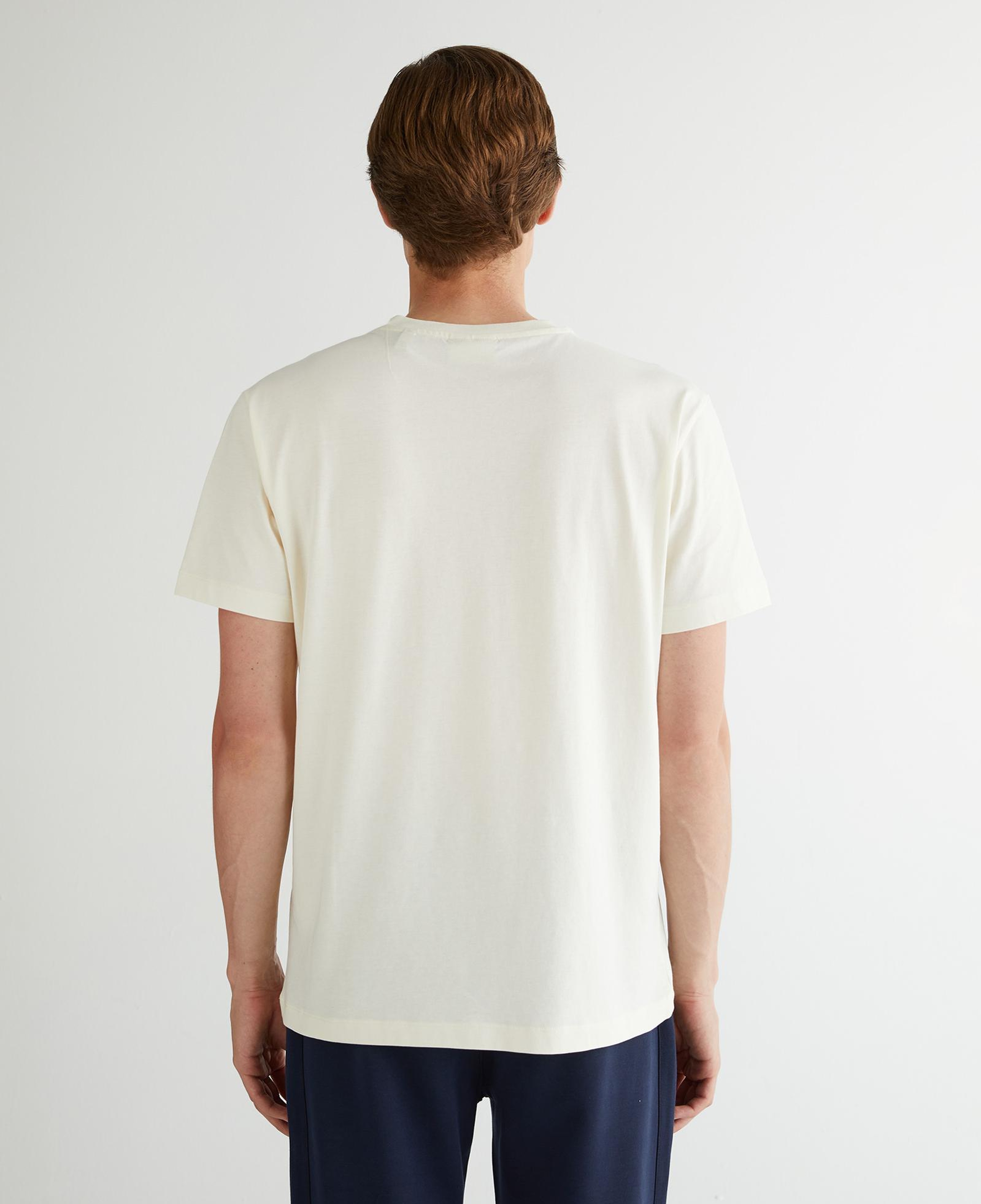 GANT Erkek Krem Regular Fit Bisiklet Yaka Logolu T-Shirt