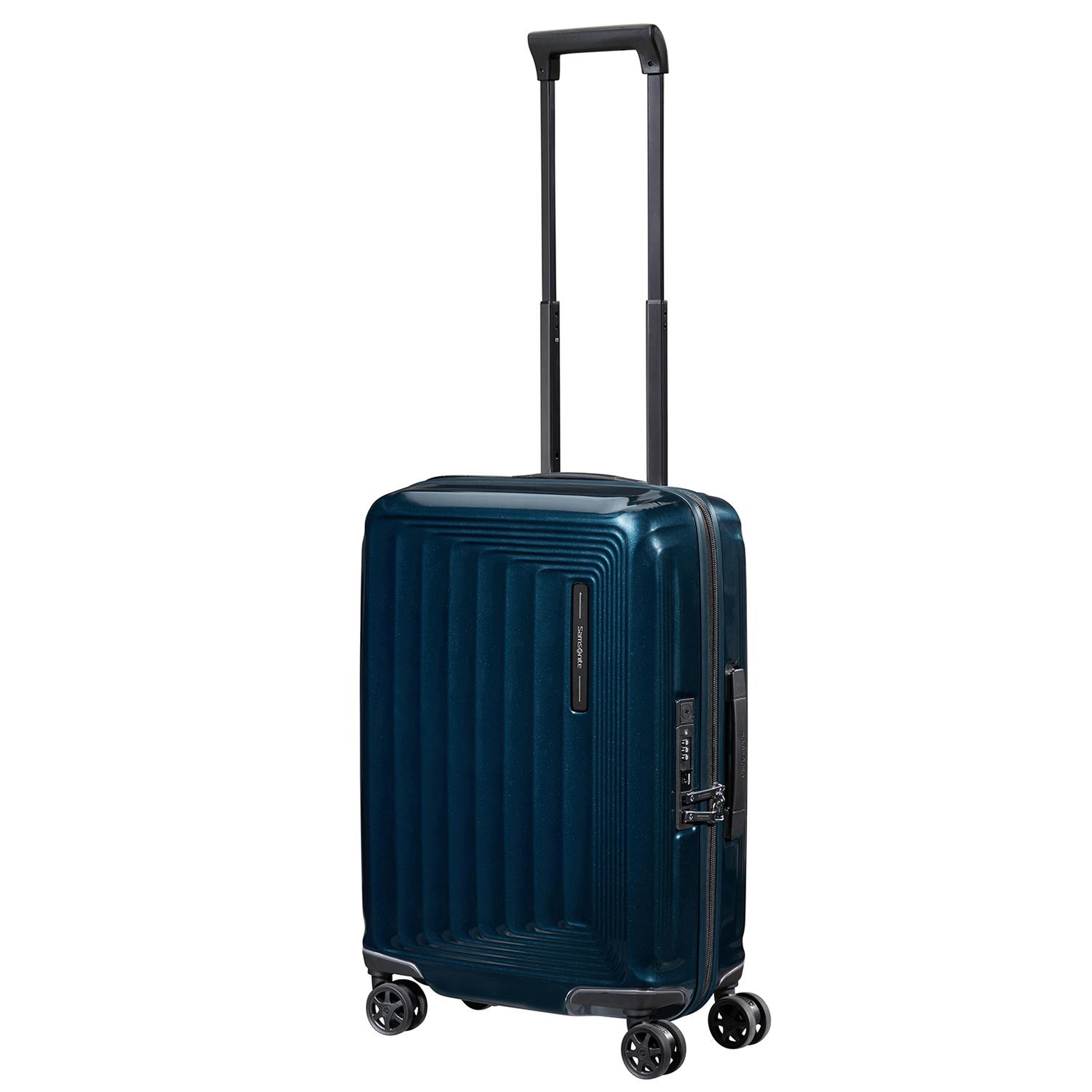 Samsonite Lacivert Spinner Nuon Körüklü 4 Tekerlekli 55 cm Kabin Boy Valiz