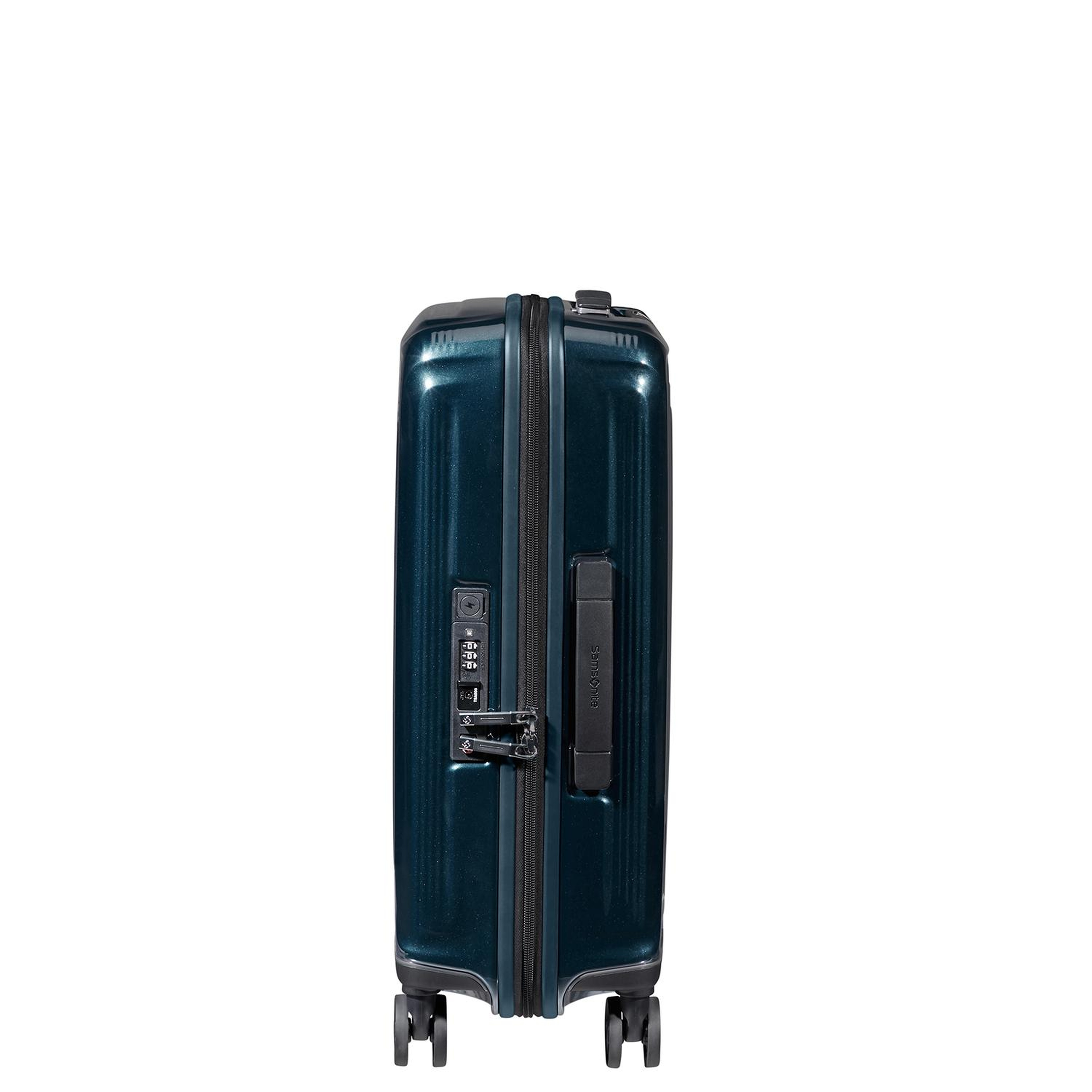 Samsonite Lacivert Spinner Nuon Körüklü 4 Tekerlekli 55 cm Kabin Boy Valiz