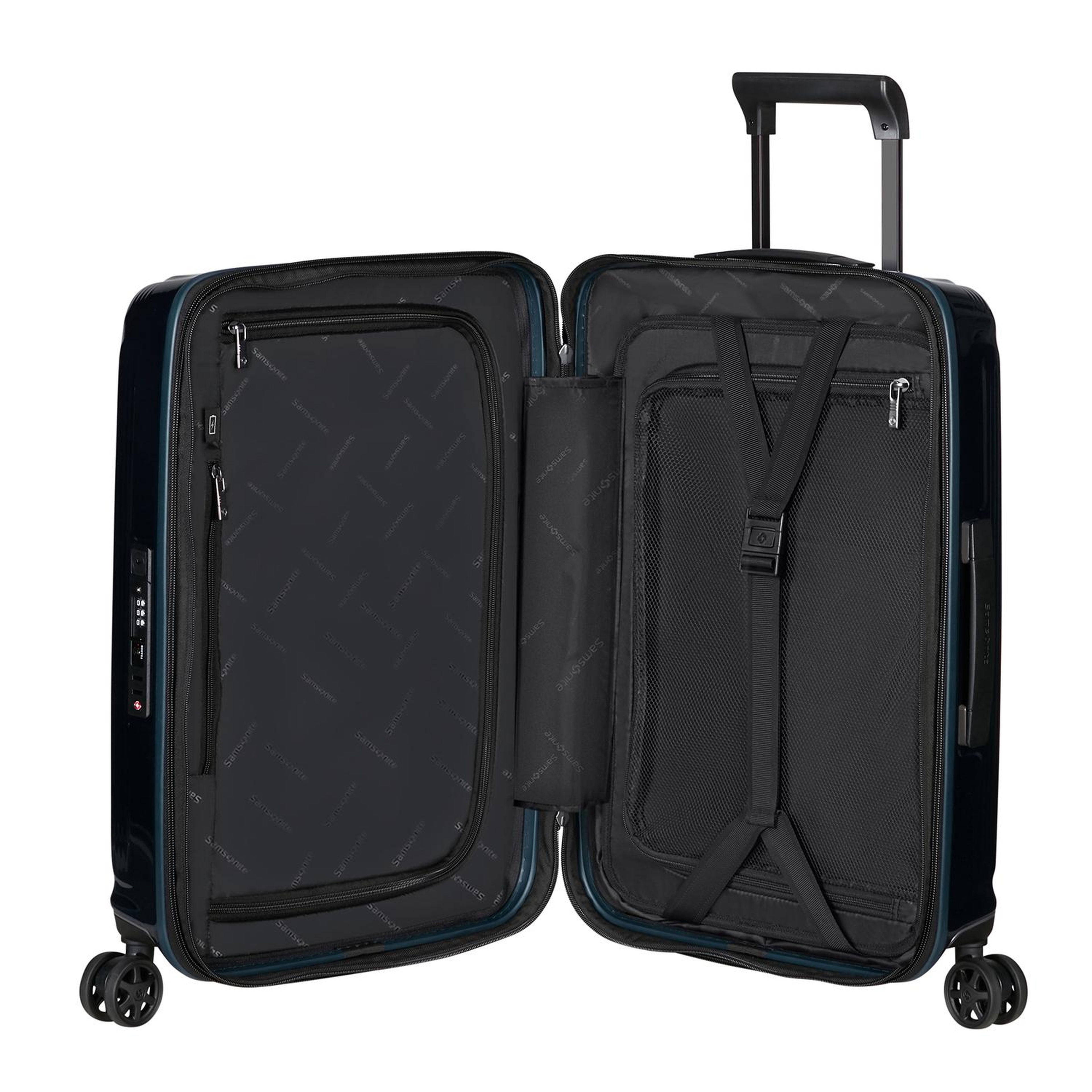 Samsonite Lacivert Spinner Nuon Körüklü 4 Tekerlekli 55 cm Kabin Boy Valiz