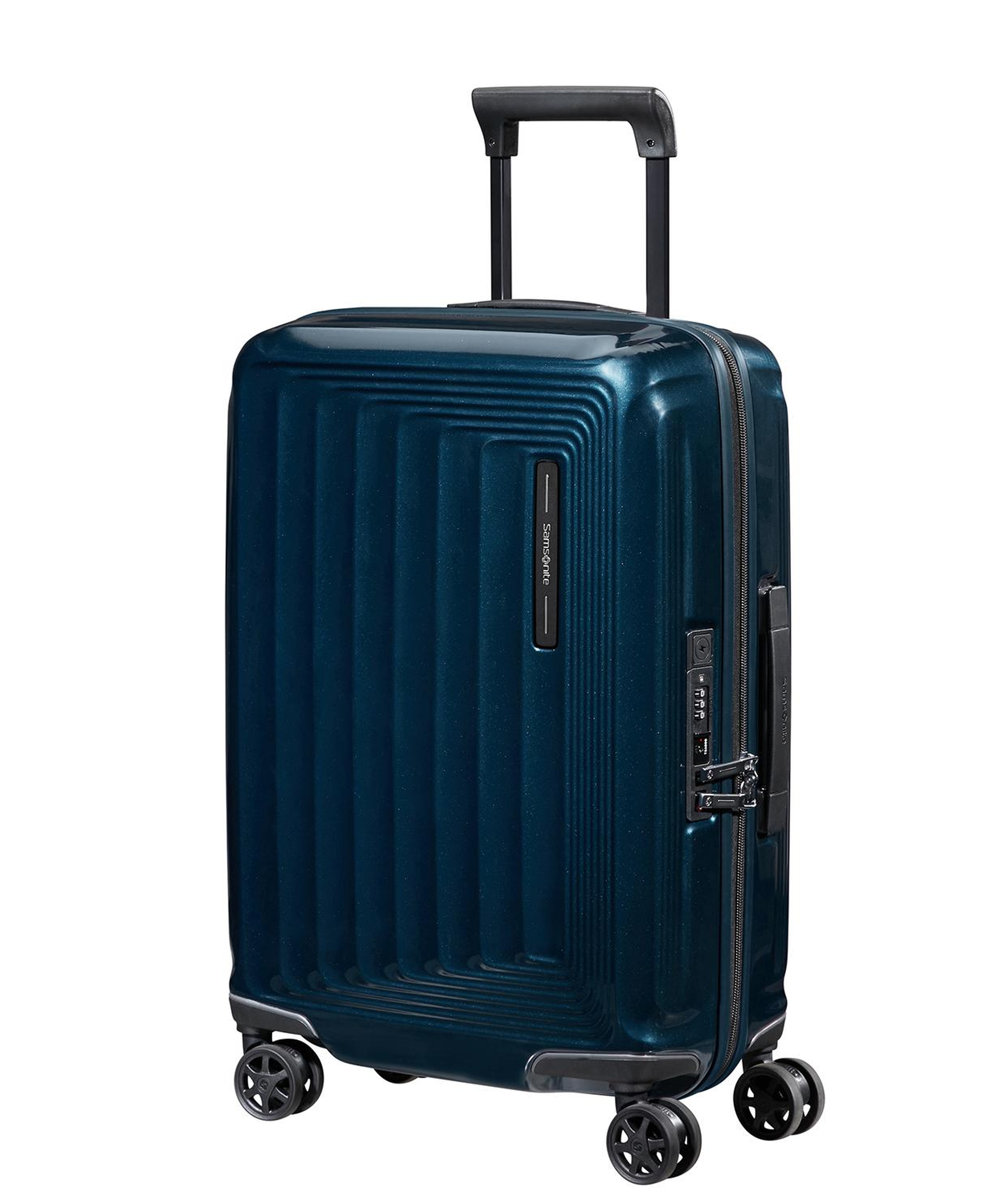 Samsonite Lacivert Spinner Nuon Körüklü 4 Tekerlekli 55 cm Kabin Boy Valiz