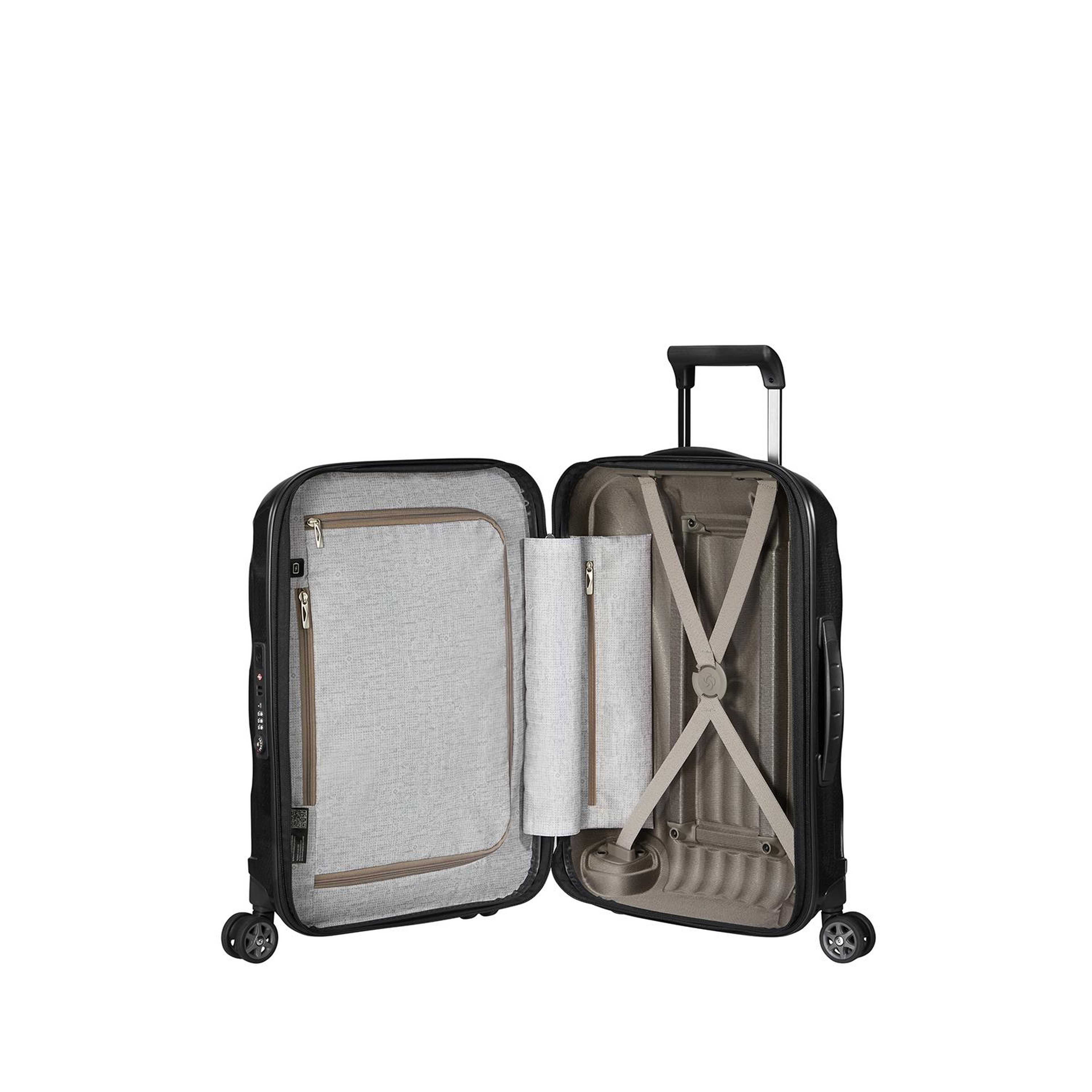 Samsonite Siyah C-Lite - Spinner 4 Tekerlekli Körüklü Kabin Boy Valiz 55cm