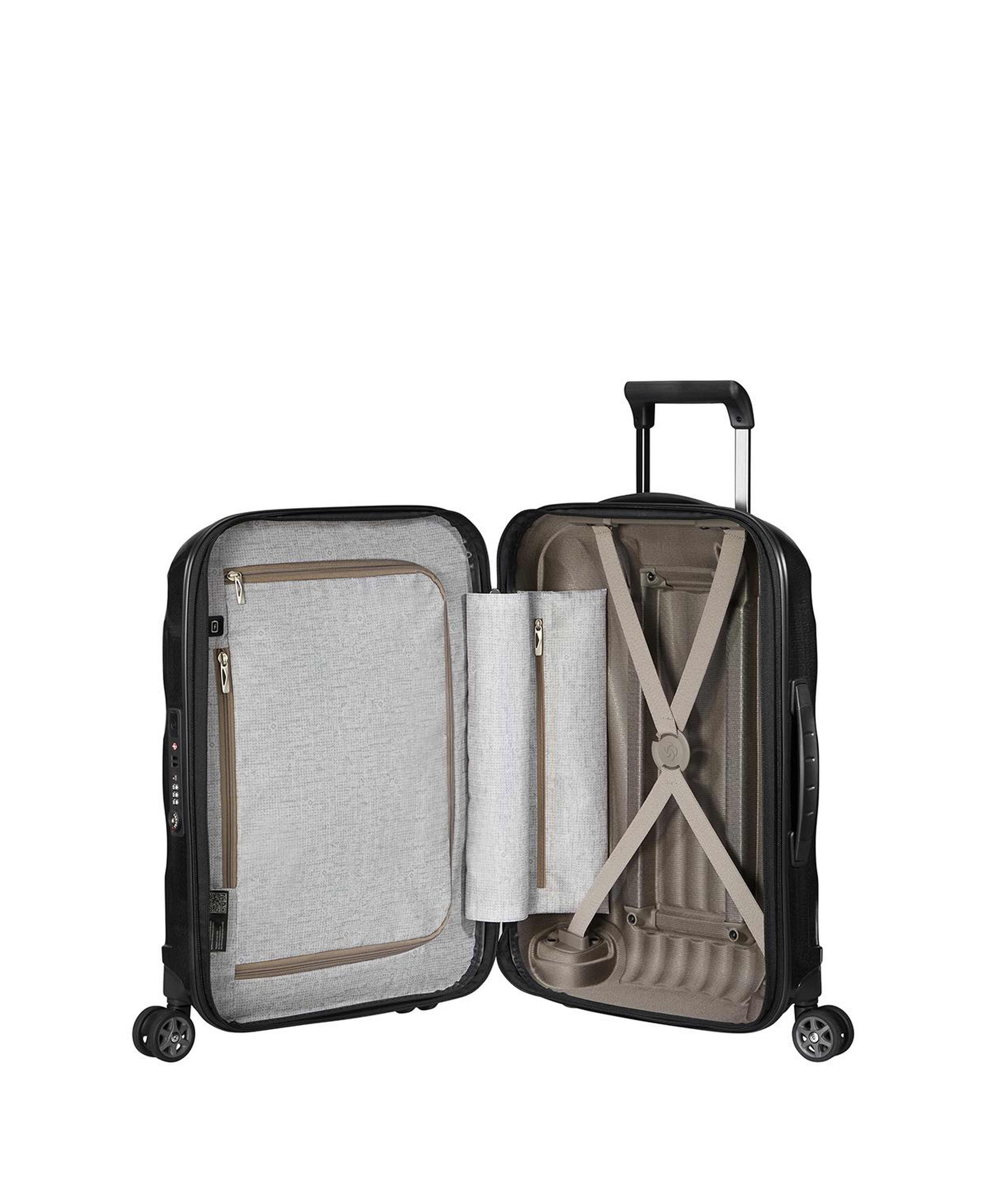 Samsonite Siyah C-Lite - Spinner 4 Tekerlekli Körüklü Kabin Boy Valiz 55cm