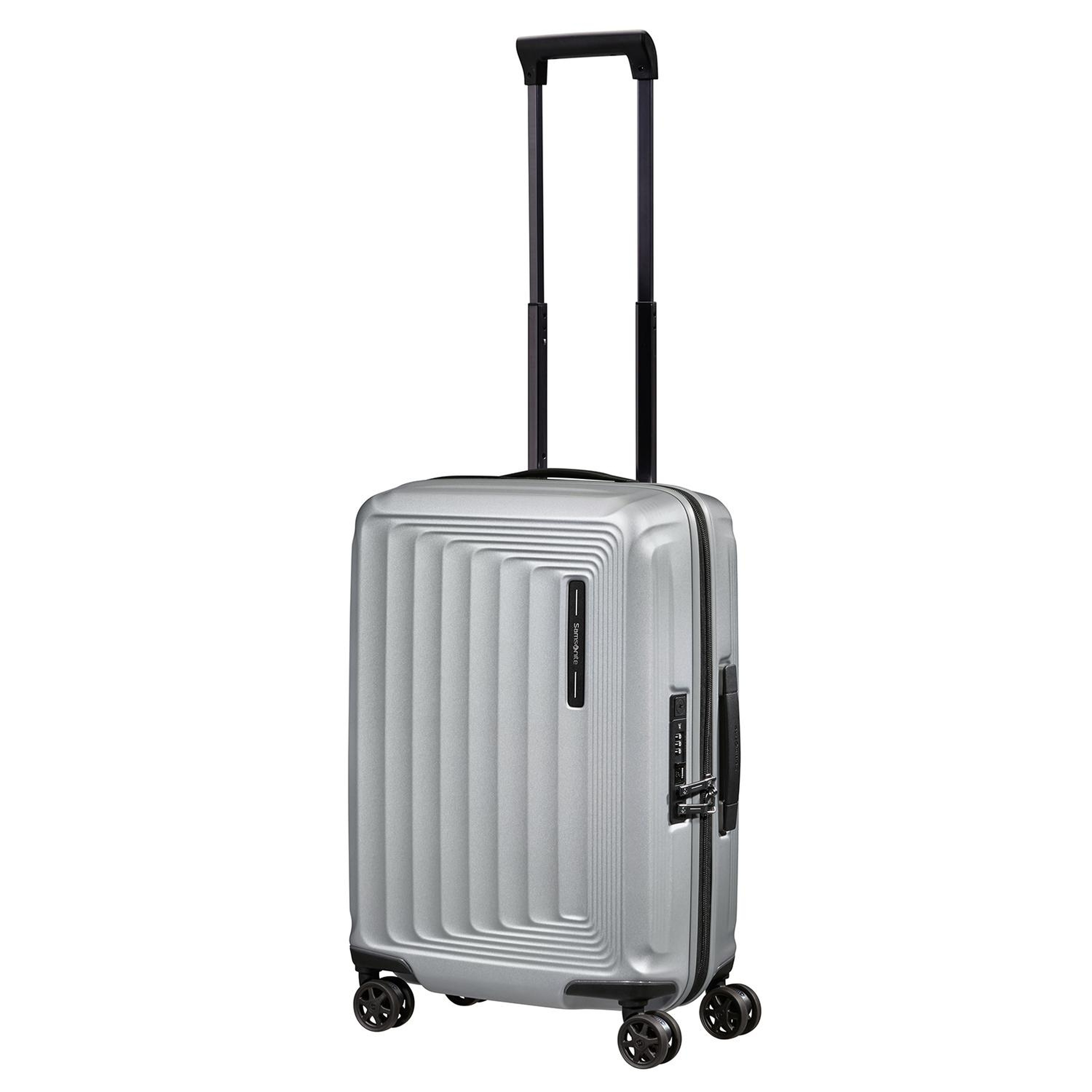 Samsonite Gri Spinner Nuon Körüklü 4 Tekerlekli 55 cm Kabin Boy Valiz