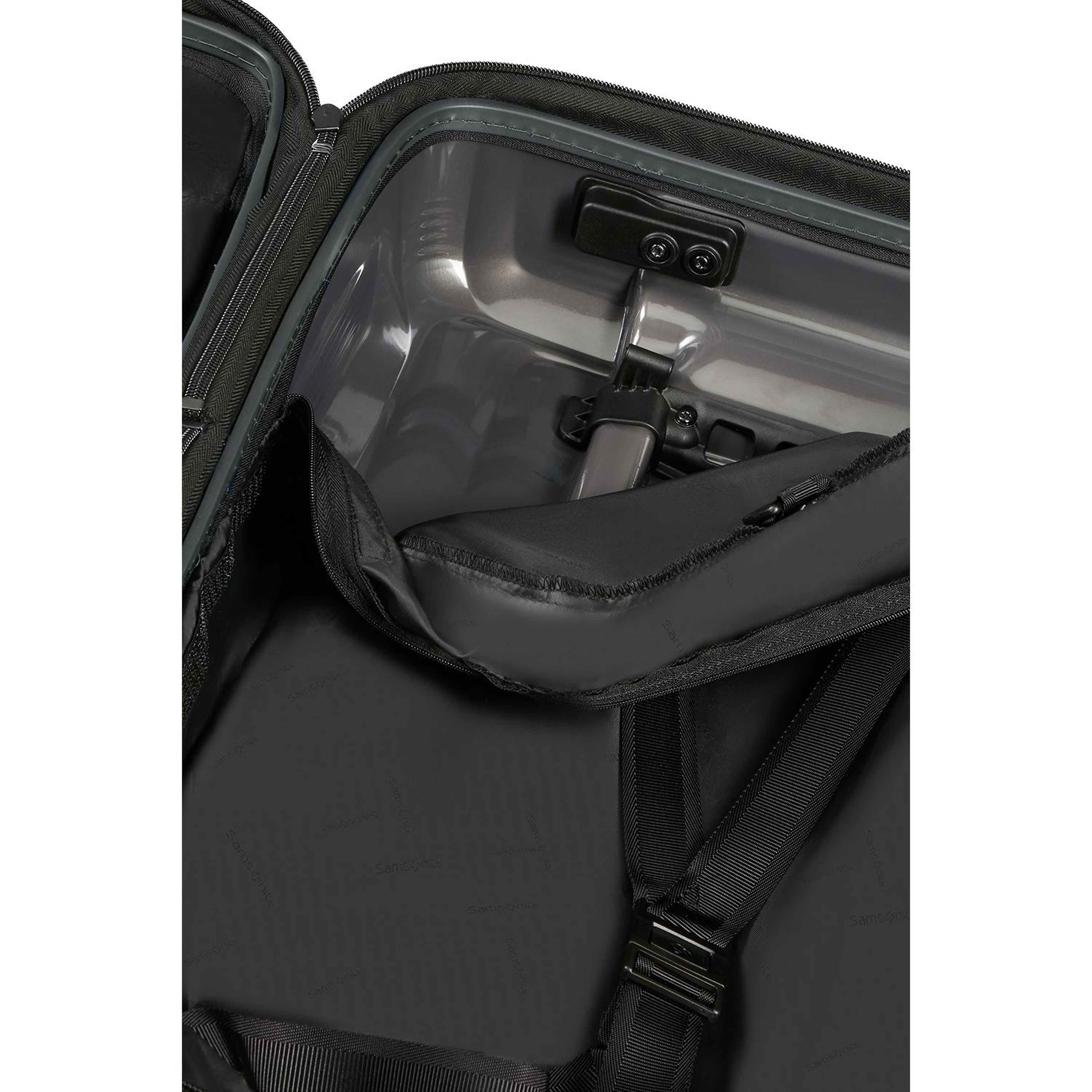 Samsonite Gri Spinner Nuon Körüklü 4 Tekerlekli 55 cm Kabin Boy Valiz